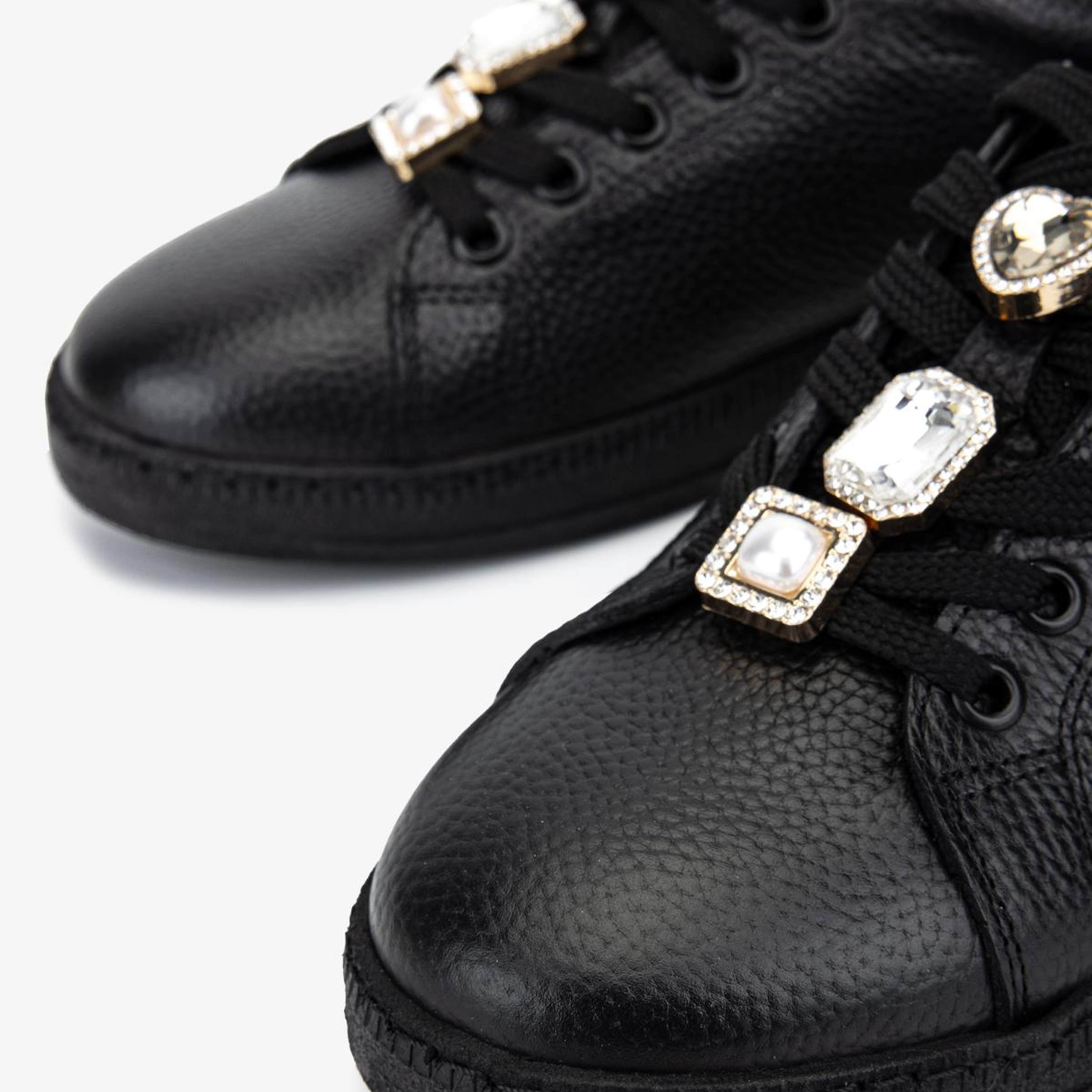 Valmenti Kadın Hakiki Deri Siyah Floter Sneakers & Spor Ayakkabı