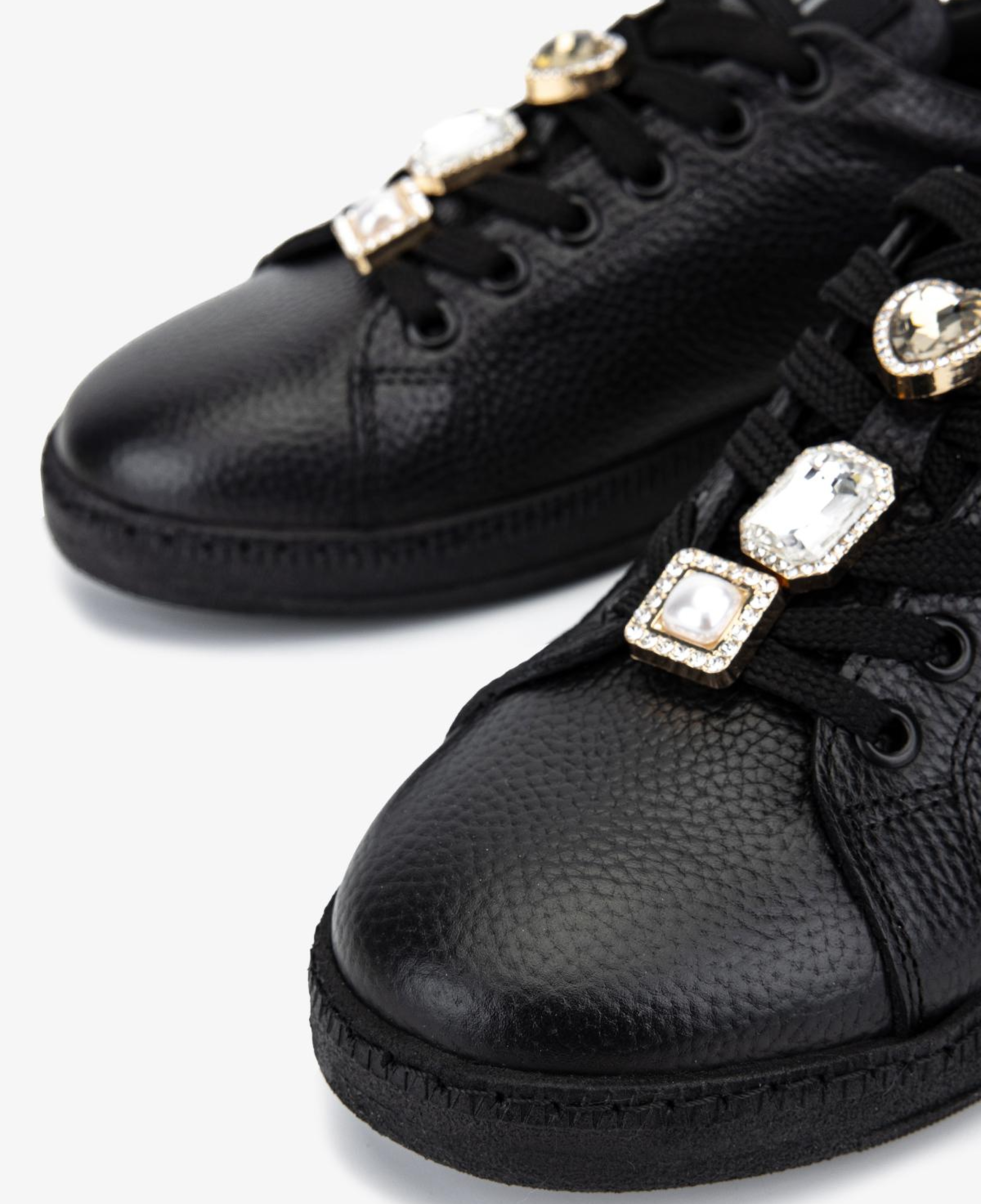 Valmenti Kadın Hakiki Deri Siyah Floter Sneakers & Spor Ayakkabı