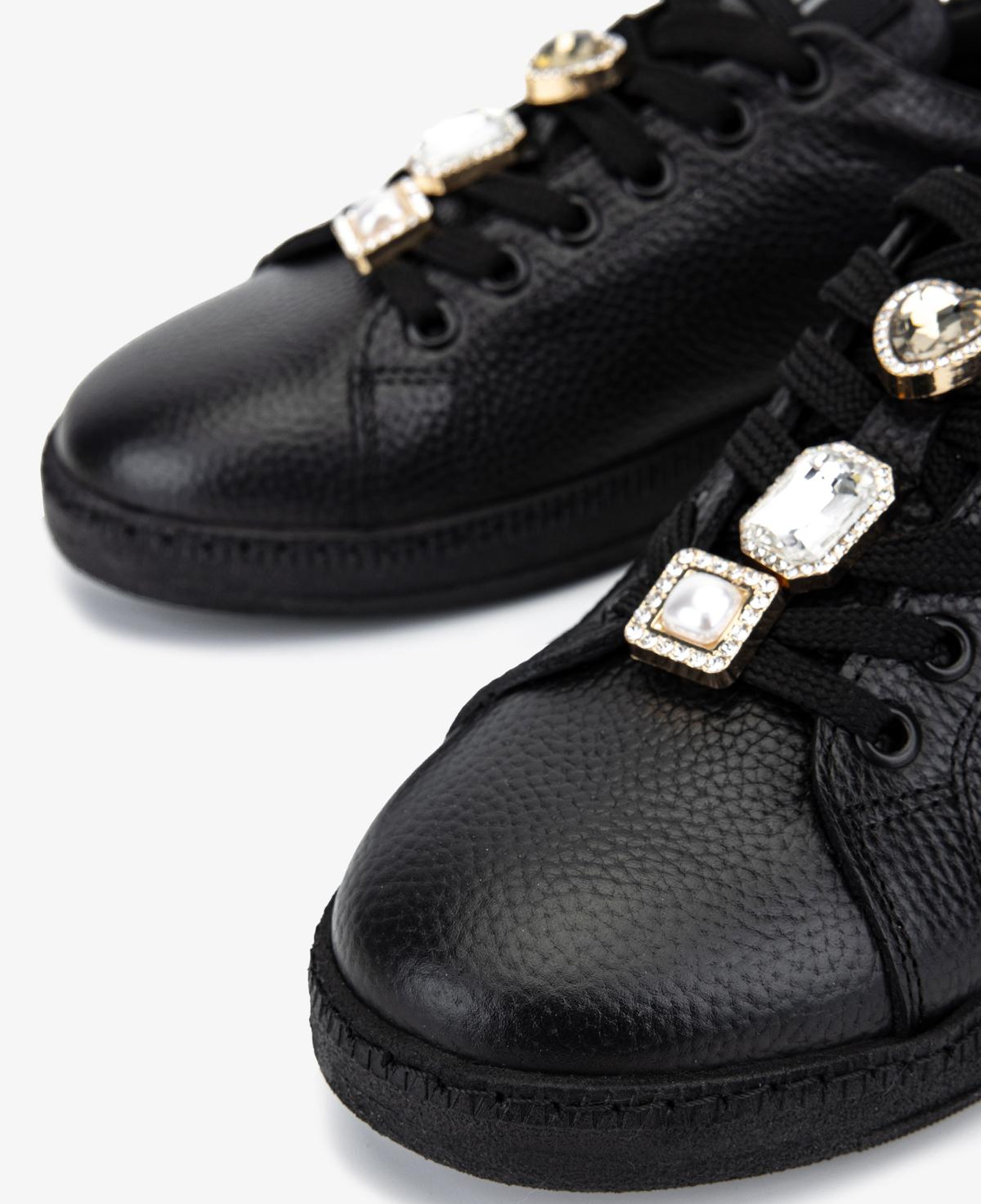Valmenti Kadın Hakiki Deri Siyah Floter Sneakers & Spor Ayakkabı