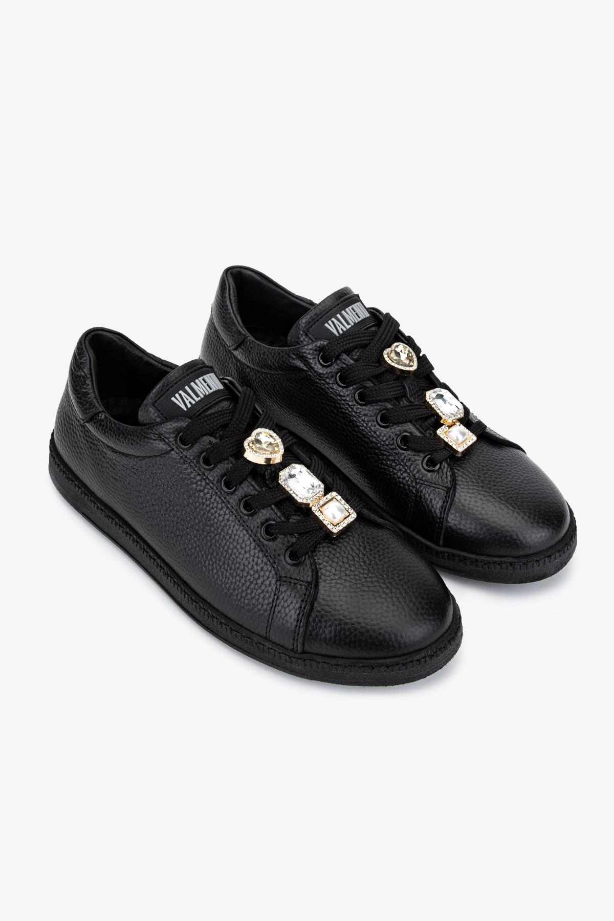 Valmenti Kadın Hakiki Deri Siyah Floter Sneakers & Spor Ayakkabı