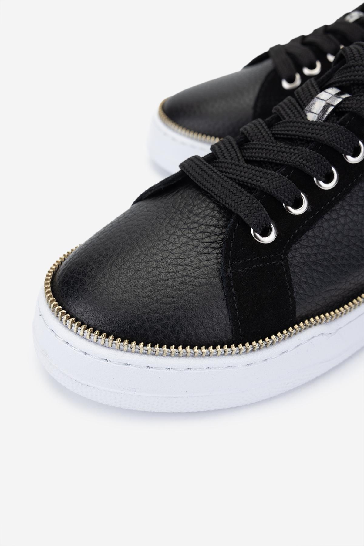 Valmenti Kadın Hakiki Deri Siyah Floter Sneakers & Spor Ayakkabı