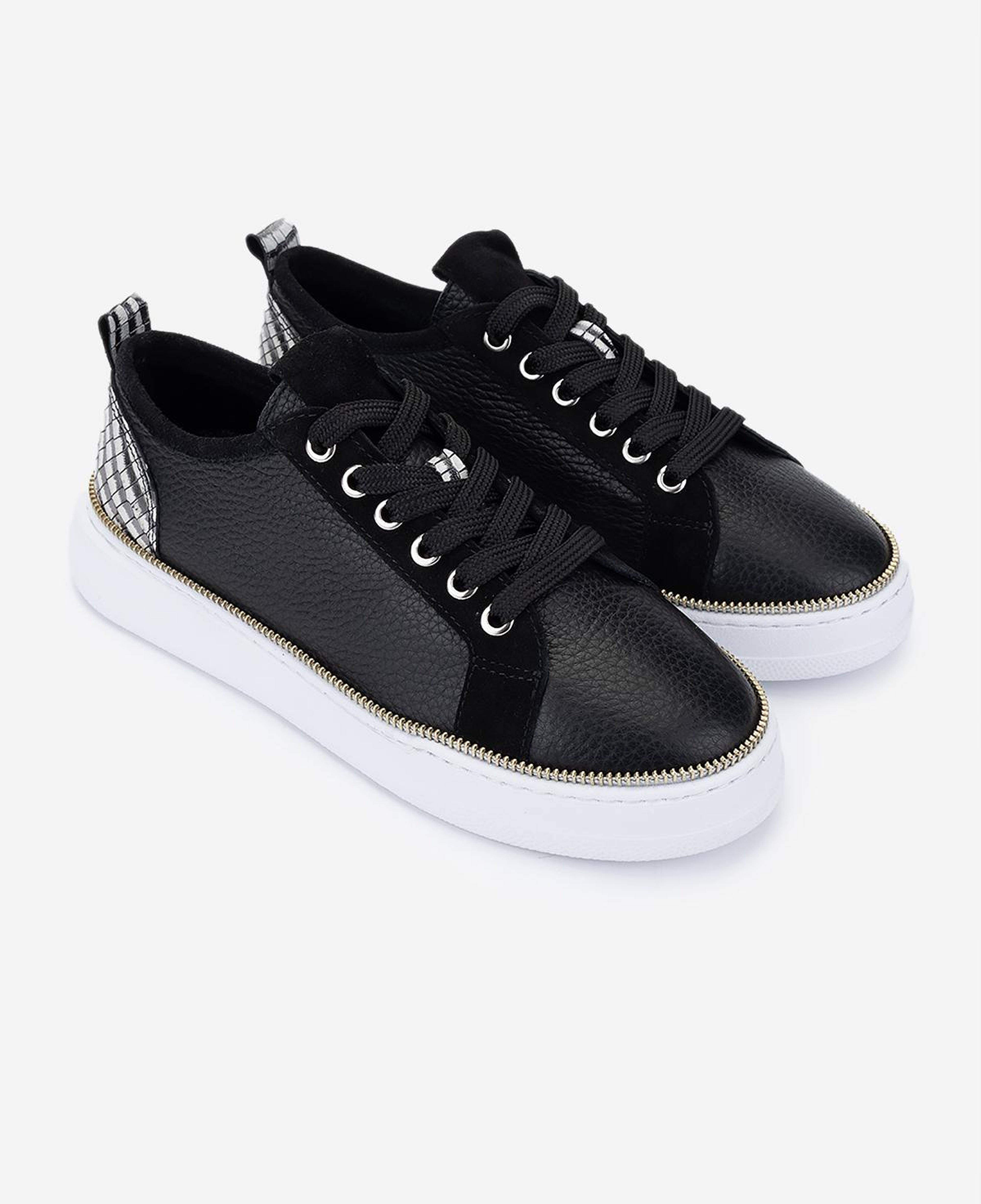 Valmenti Kadın Hakiki Deri Siyah Floter Sneakers & Spor Ayakkabı