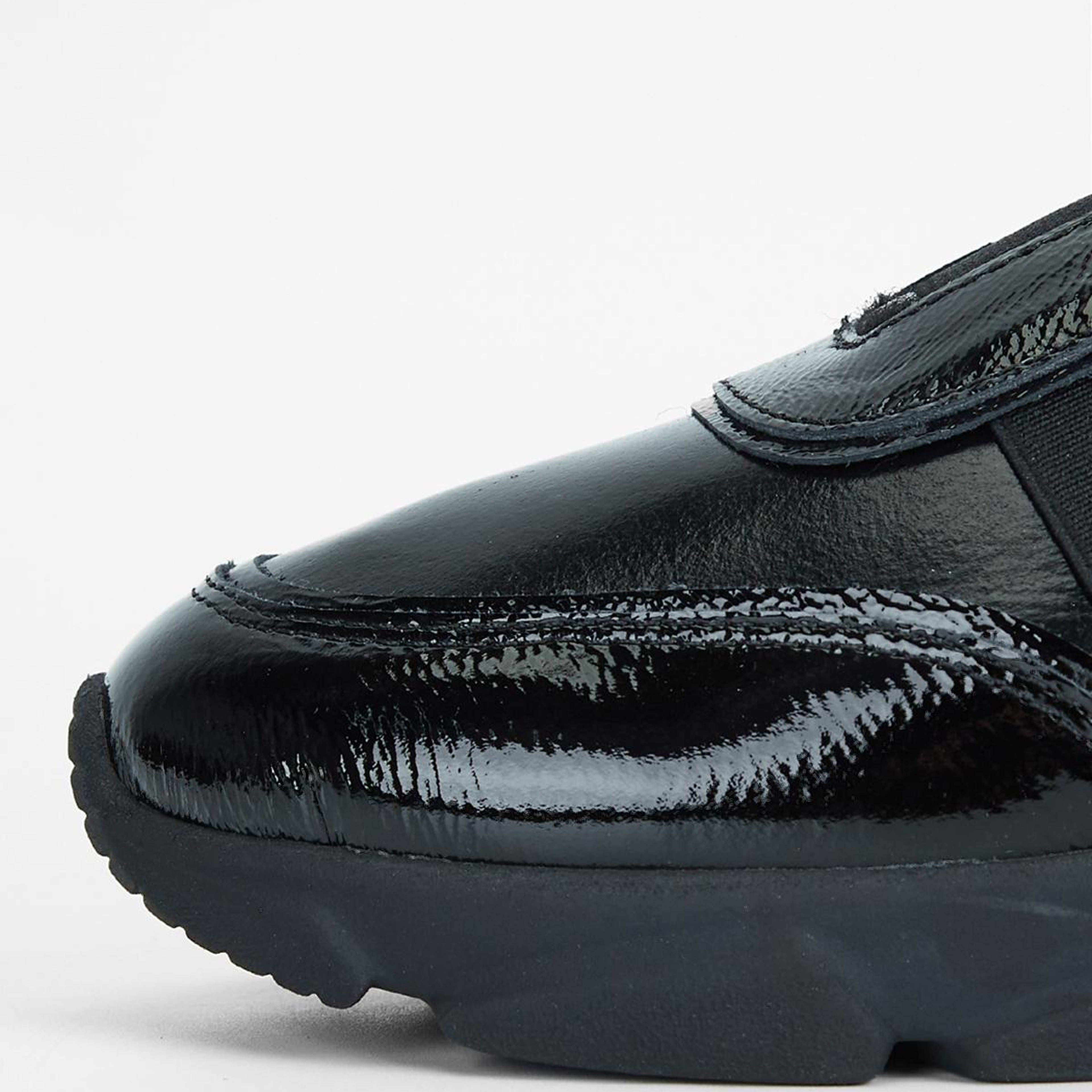 Valmenti Kadın Hakiki Deri Siyah Rugan Sneakers & Spor Ayakkabı