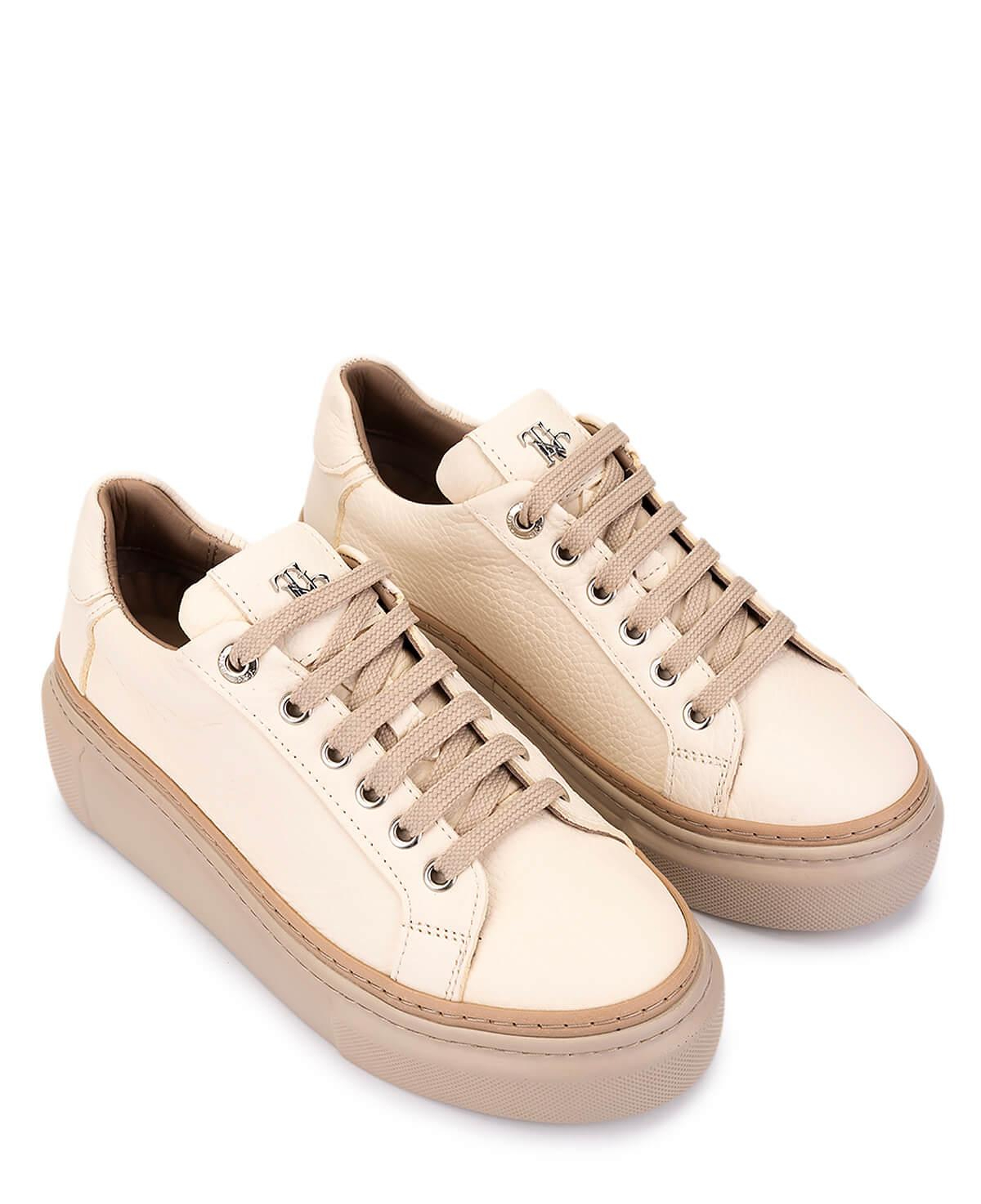 Tamer Tanca Kadın Hakiki Deri Bej Sneakers & Spor Ayakkabı