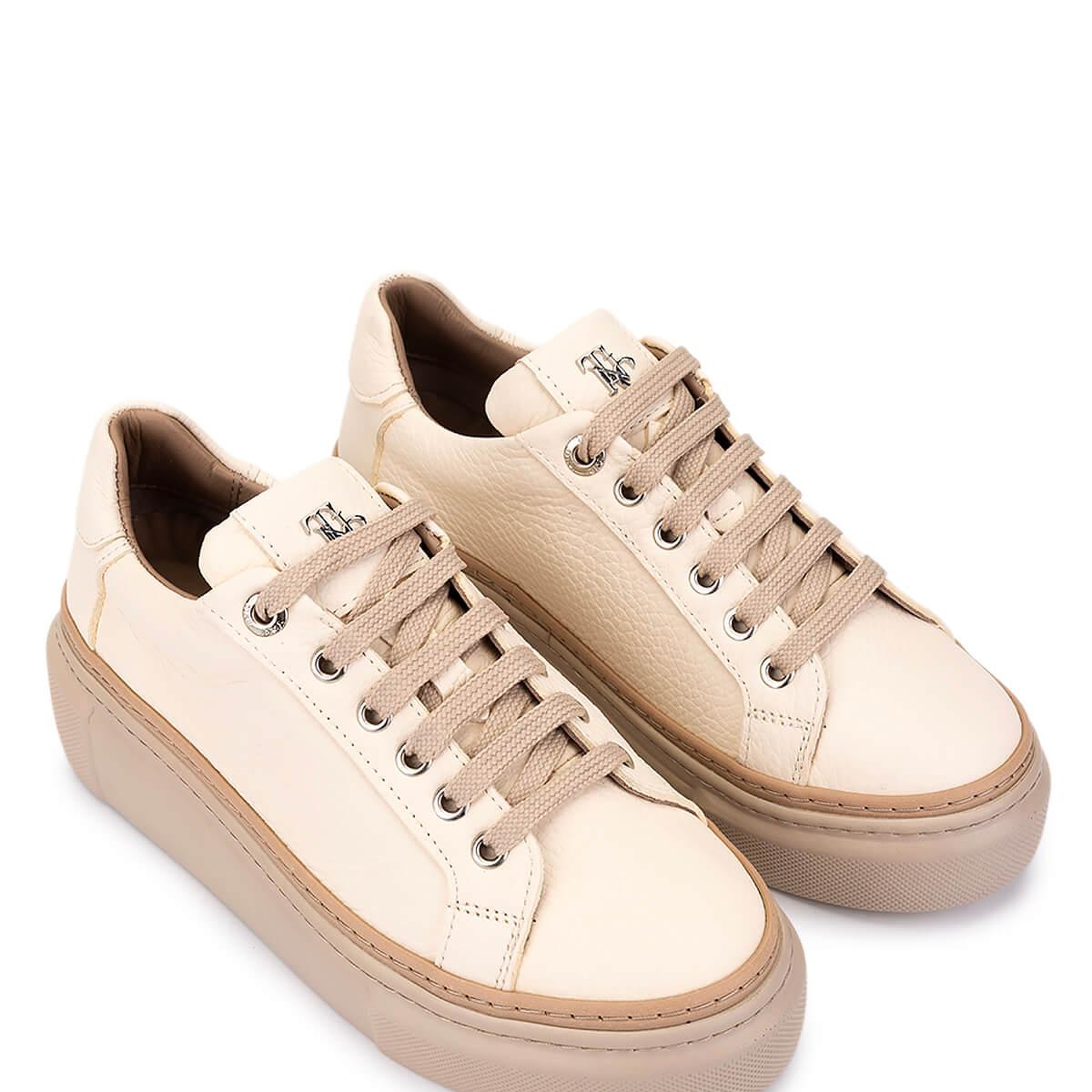 Tamer Tanca Kadın Hakiki Deri Bej Sneakers & Spor Ayakkabı