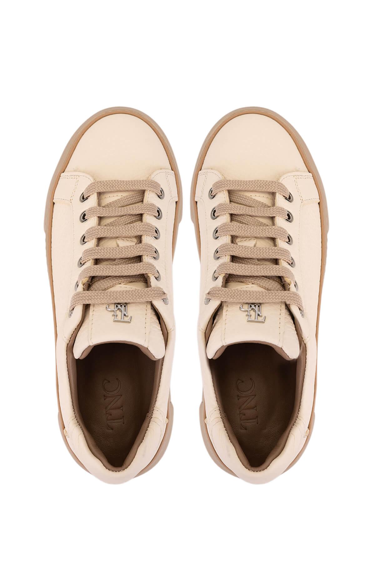 Tamer Tanca Kadın Hakiki Deri Bej Sneakers & Spor Ayakkabı