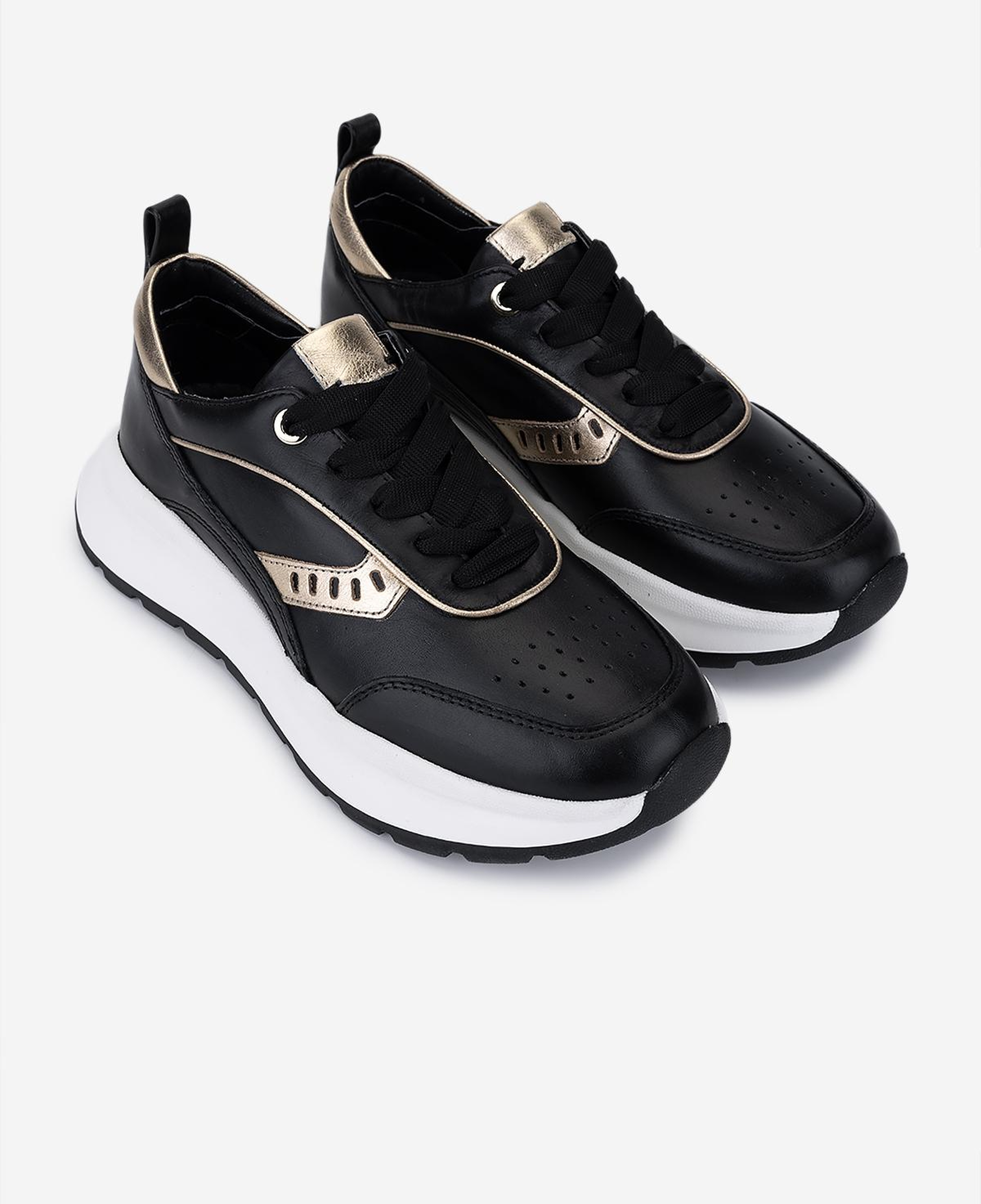 Valmenti Kadın Hakiki Deri Siyah Sneakers & Spor Ayakkabı