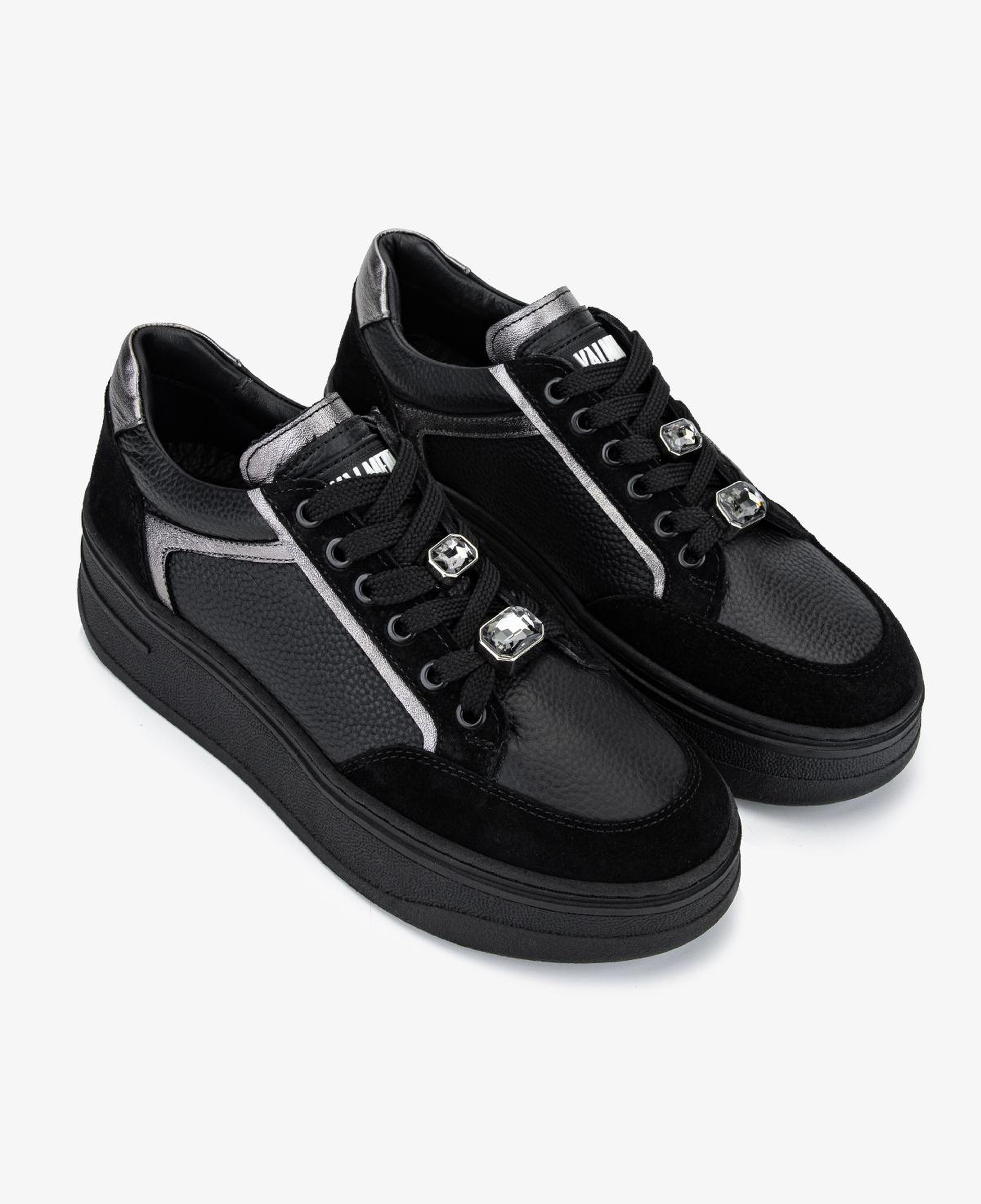 Valmenti Kadın Hakiki Deri Siyah Sneakers & Spor Ayakkabı