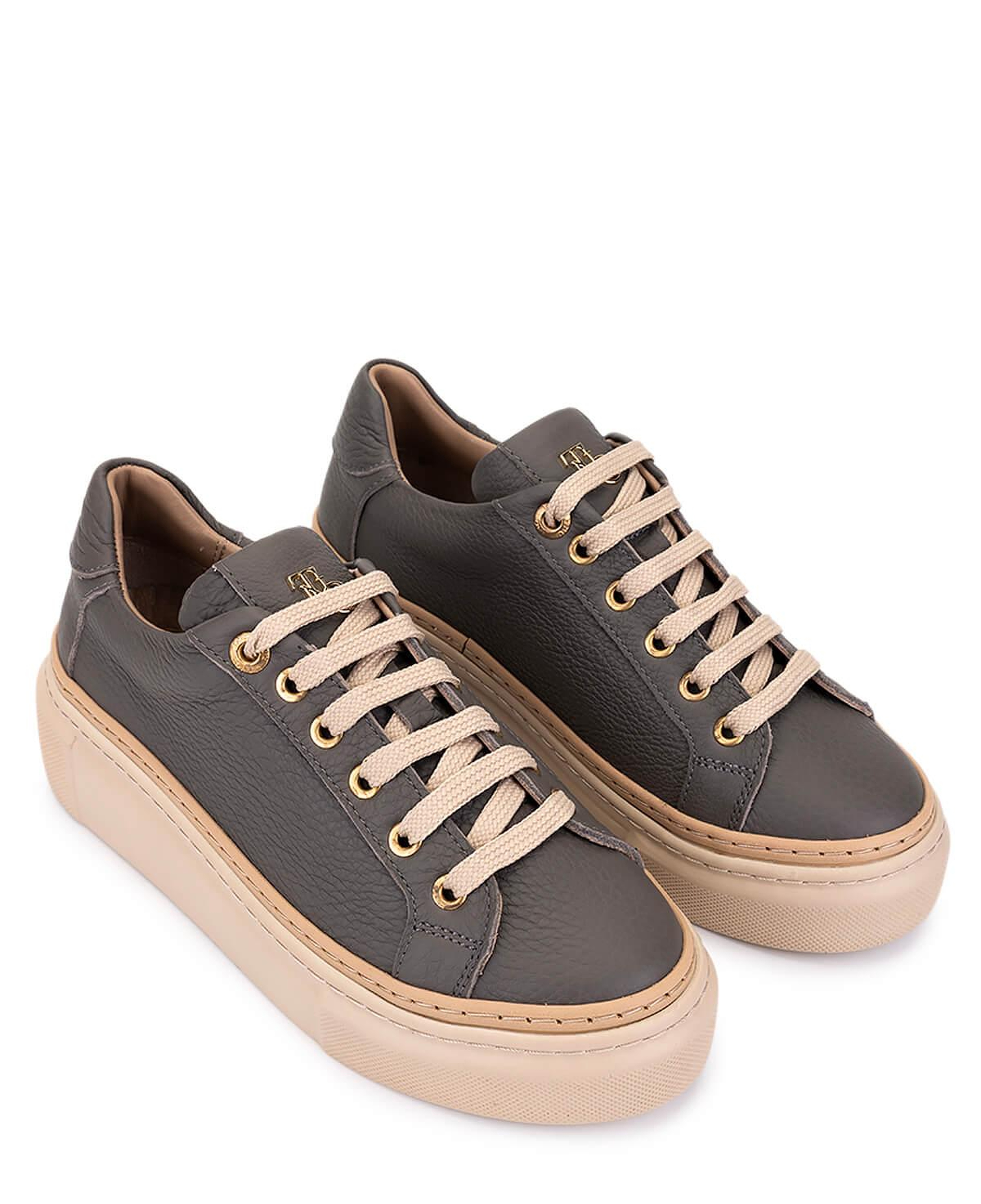 Tamer Tanca Kadın Hakiki Deri Koyu Gri Sneakers & Spor Ayakkabı