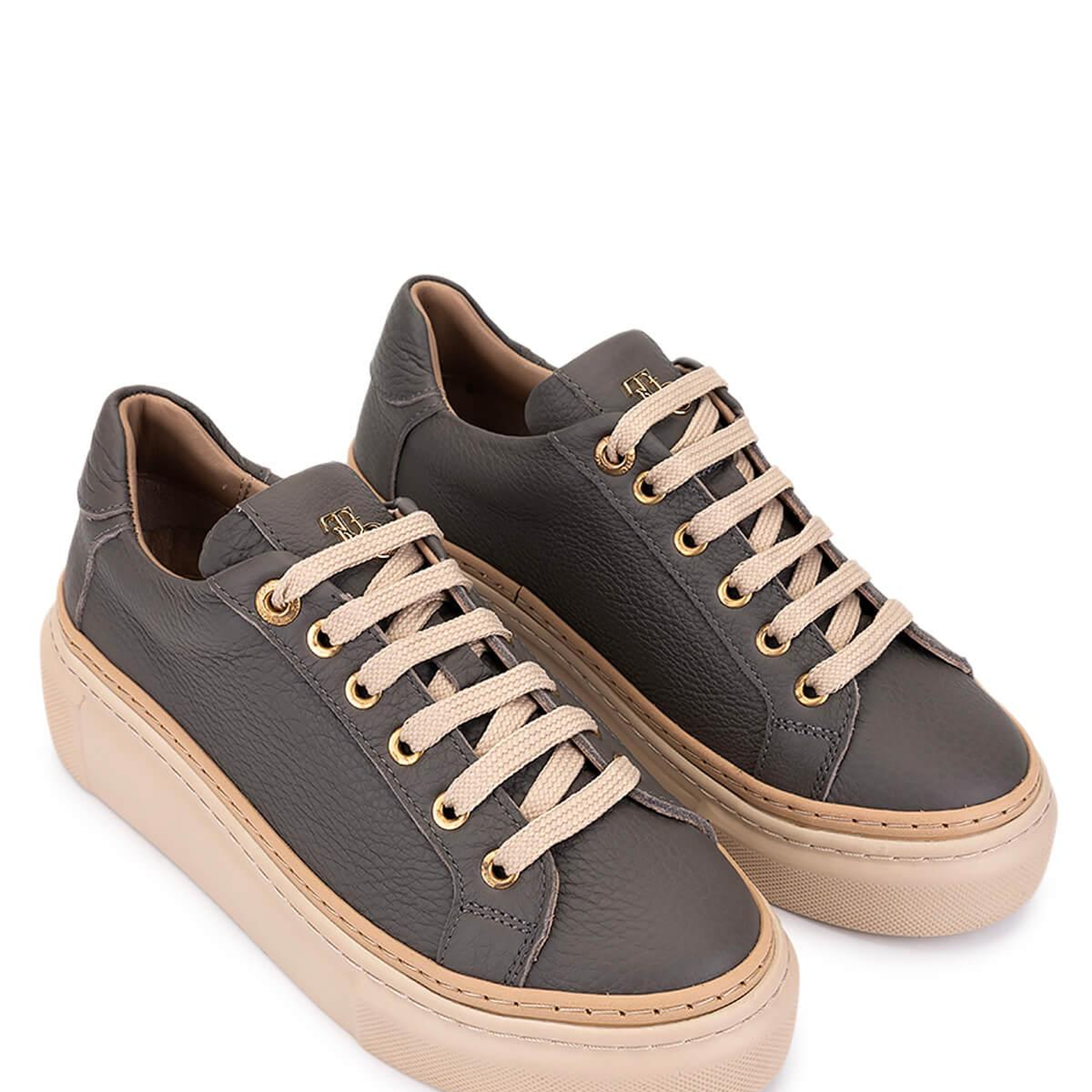 Tamer Tanca Kadın Hakiki Deri Koyu Gri Sneakers & Spor Ayakkabı