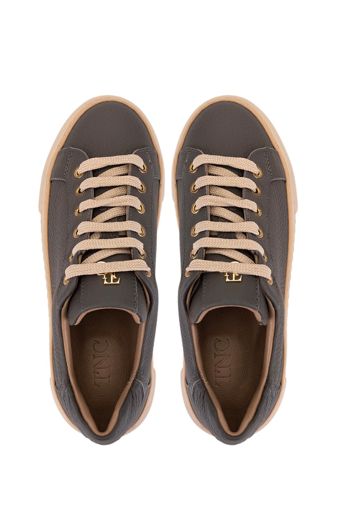 Tamer Tanca Kadın Hakiki Deri Koyu Gri Sneakers & Spor Ayakkabı