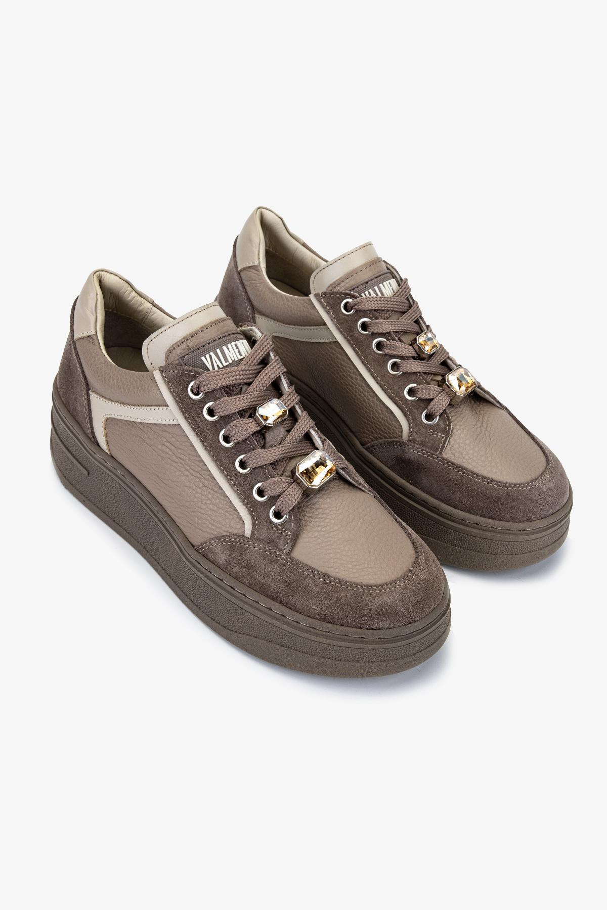 Valmenti Kadın Hakiki Deri Vizon Sneakers & Spor Ayakkabı