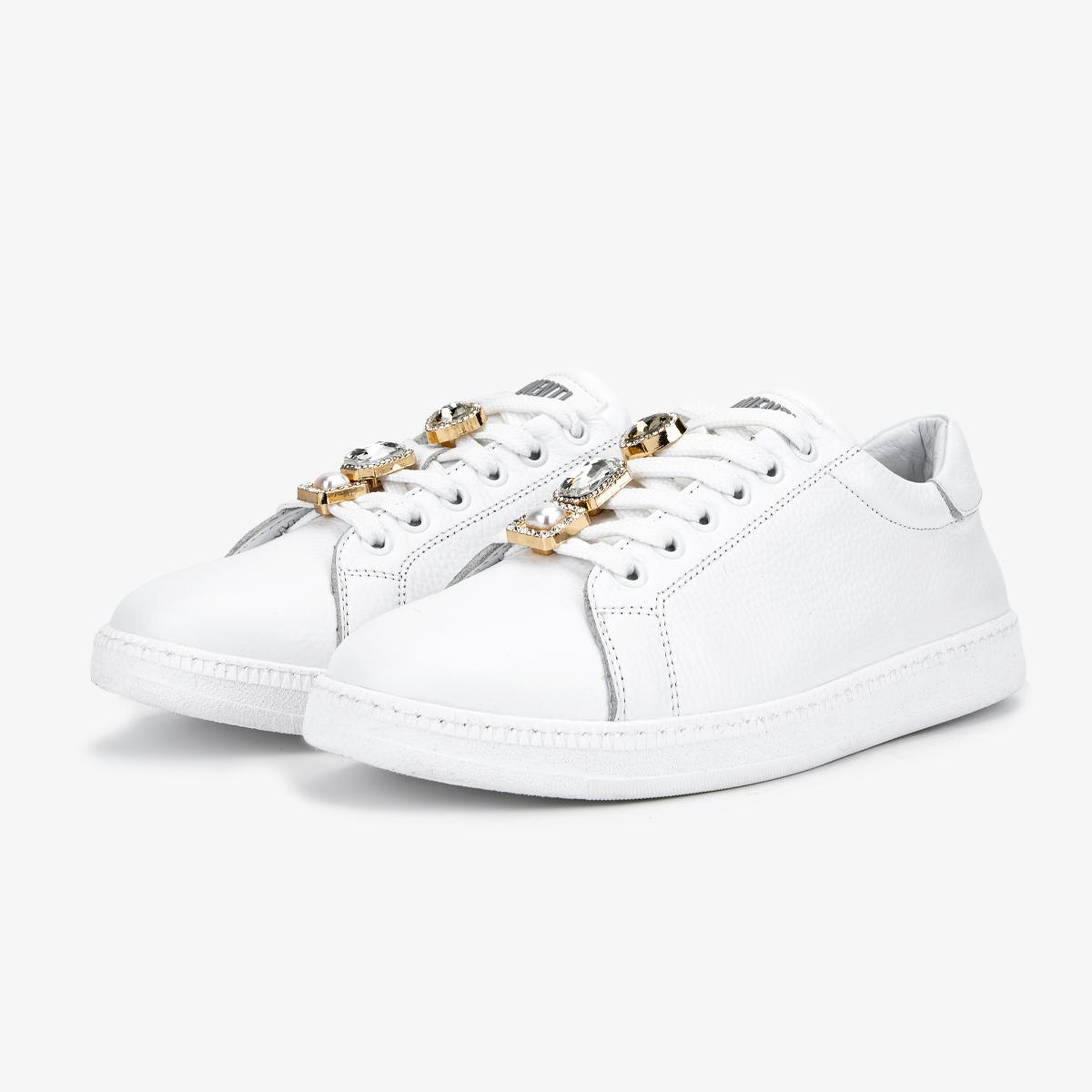 Valmenti Kadın Hakiki Deri Kırık Beyaz Sneakers & Spor Ayakkabı