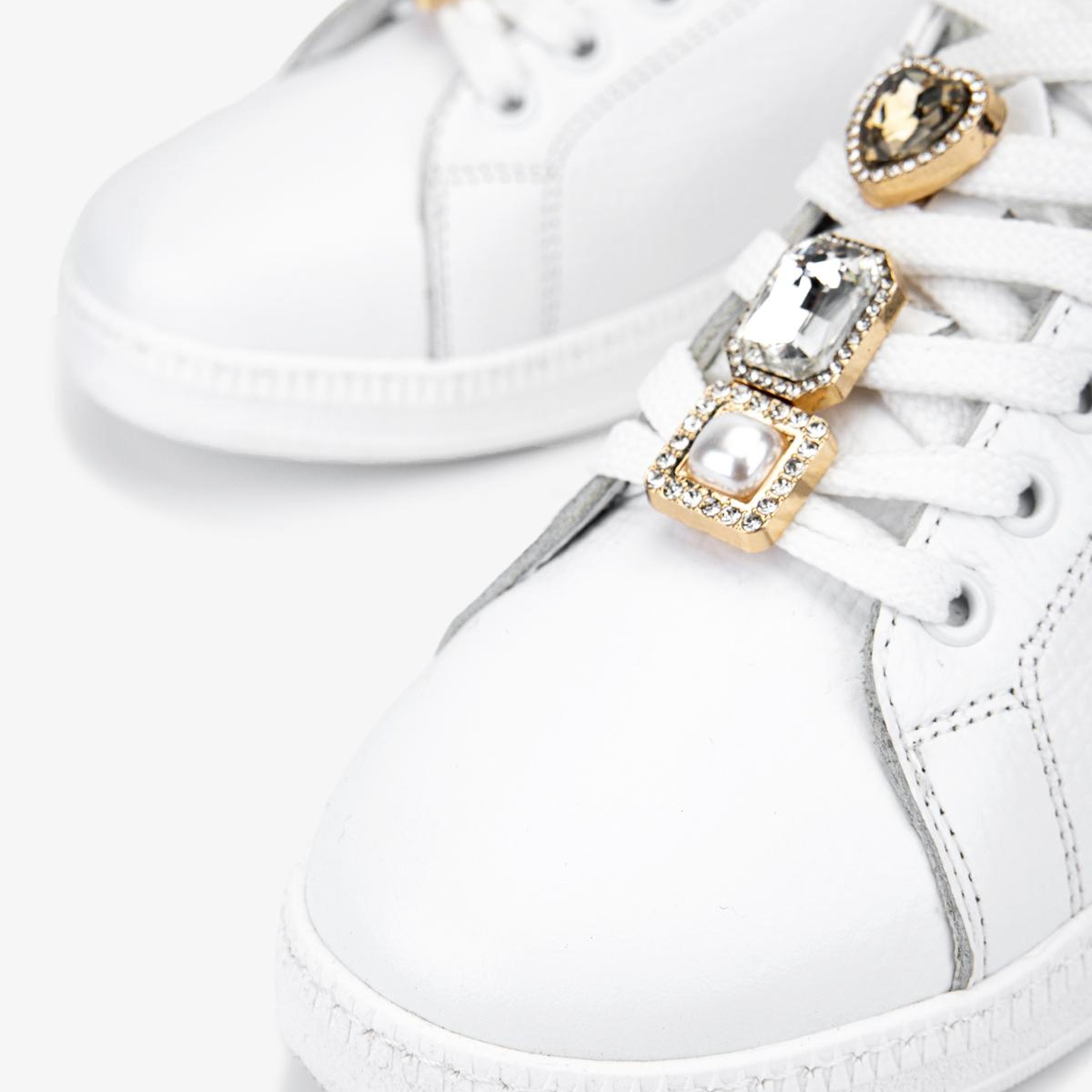 Valmenti Kadın Hakiki Deri Kırık Beyaz Sneakers & Spor Ayakkabı