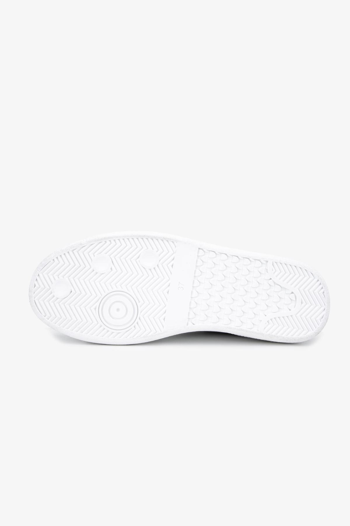 Valmenti Kadın Hakiki Deri Kırık Beyaz Sneakers & Spor Ayakkabı