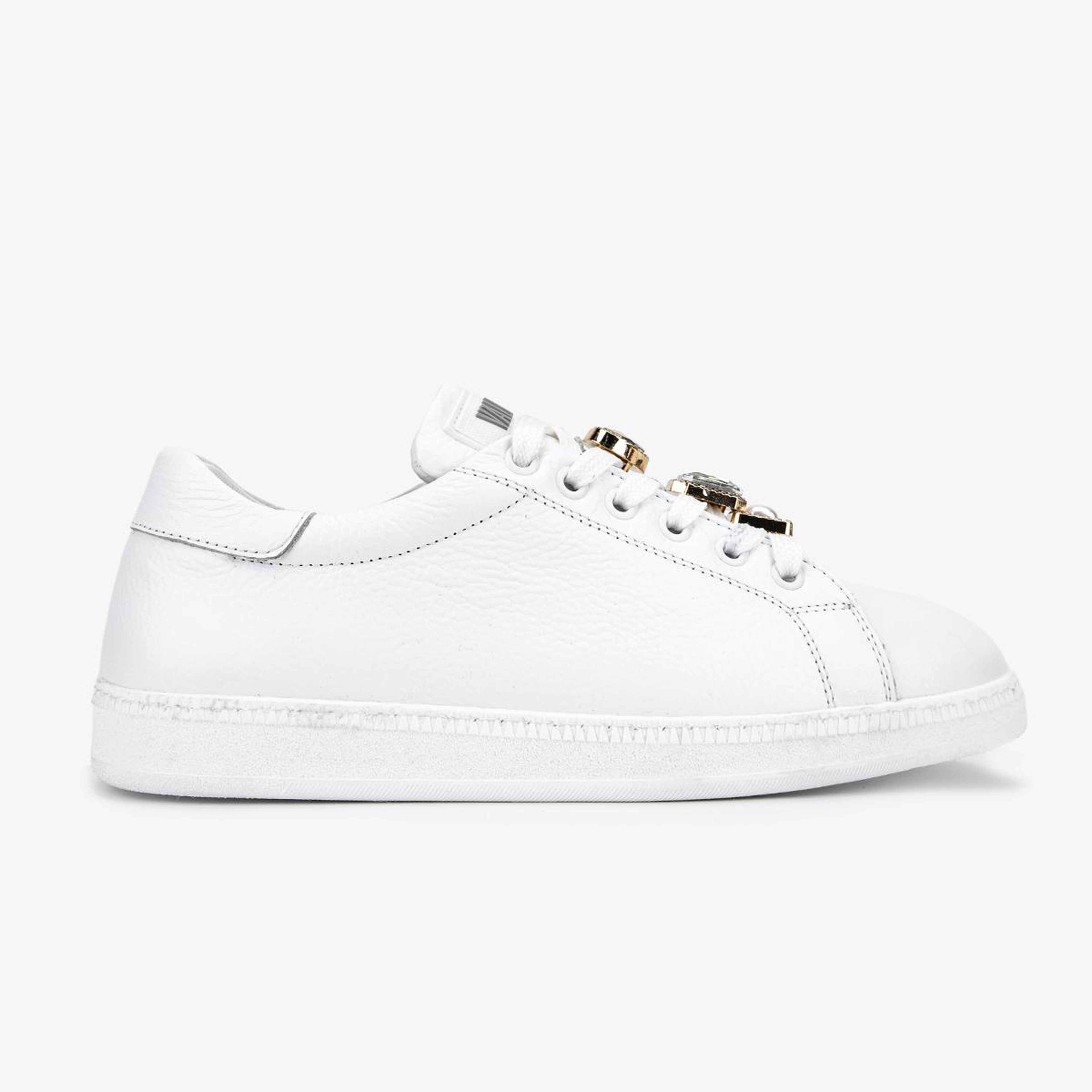 Valmenti Kadın Hakiki Deri Kırık Beyaz Sneakers & Spor Ayakkabı