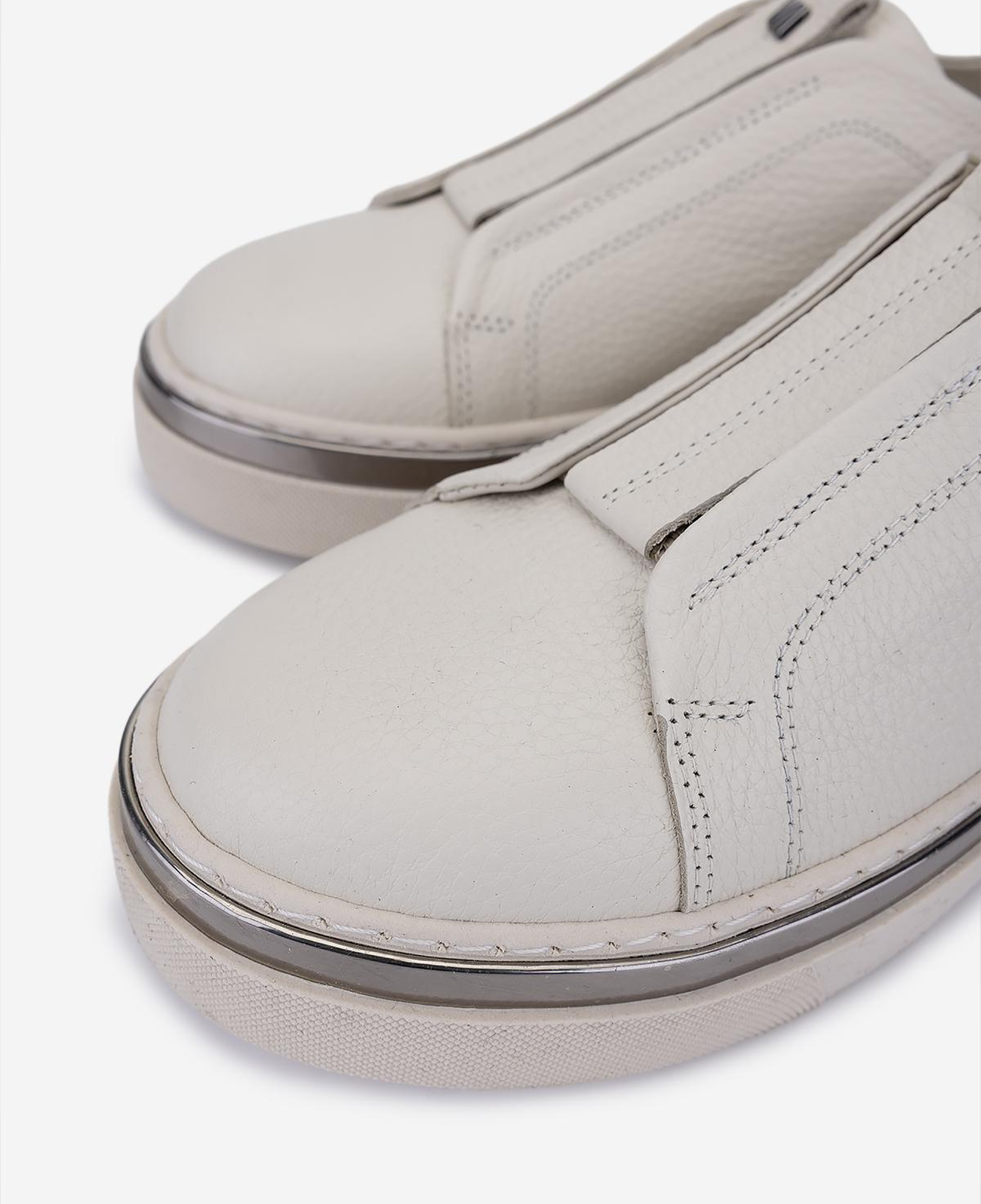 Valmenti Kadın Hakiki Deri Kırık Beyaz Sneakers & Spor Ayakkabı