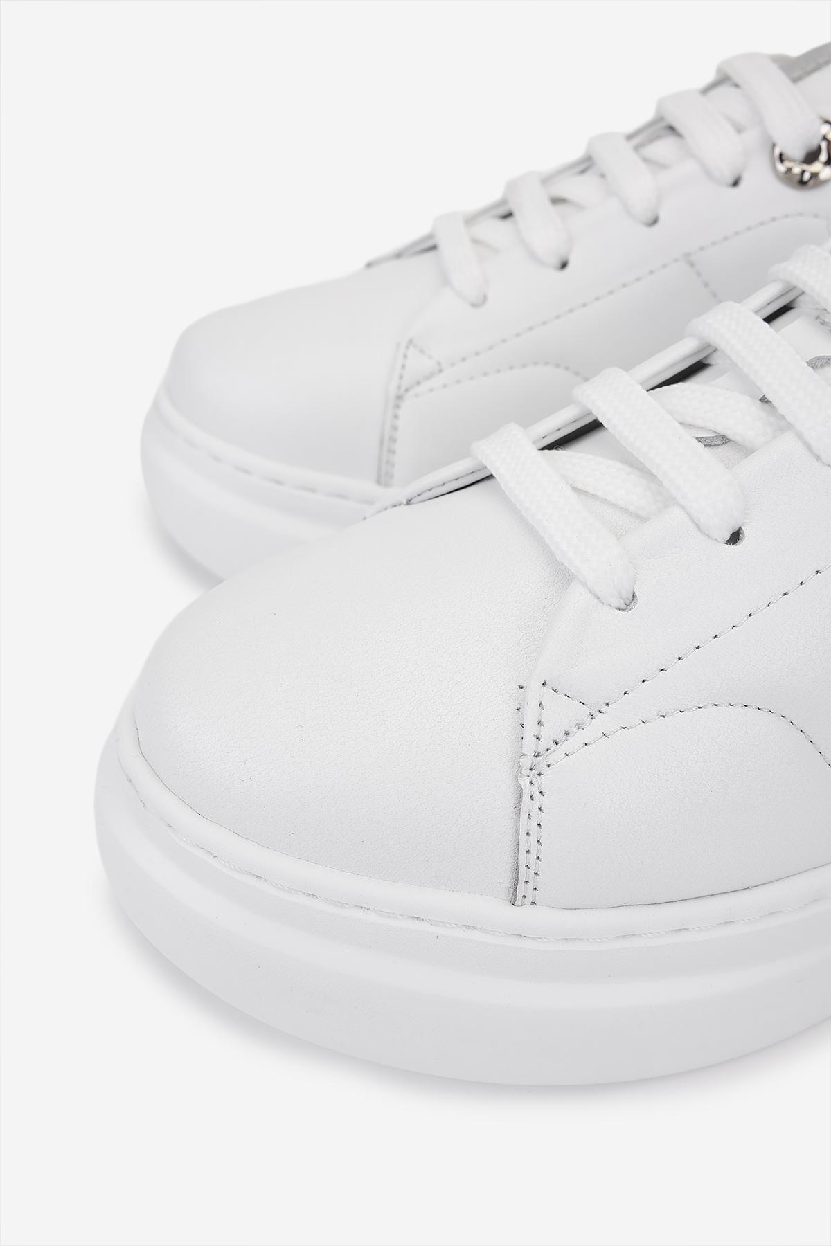 Valmenti Kadın Hakiki Deri Beyaz/Lame Sneakers & Spor Ayakkabı