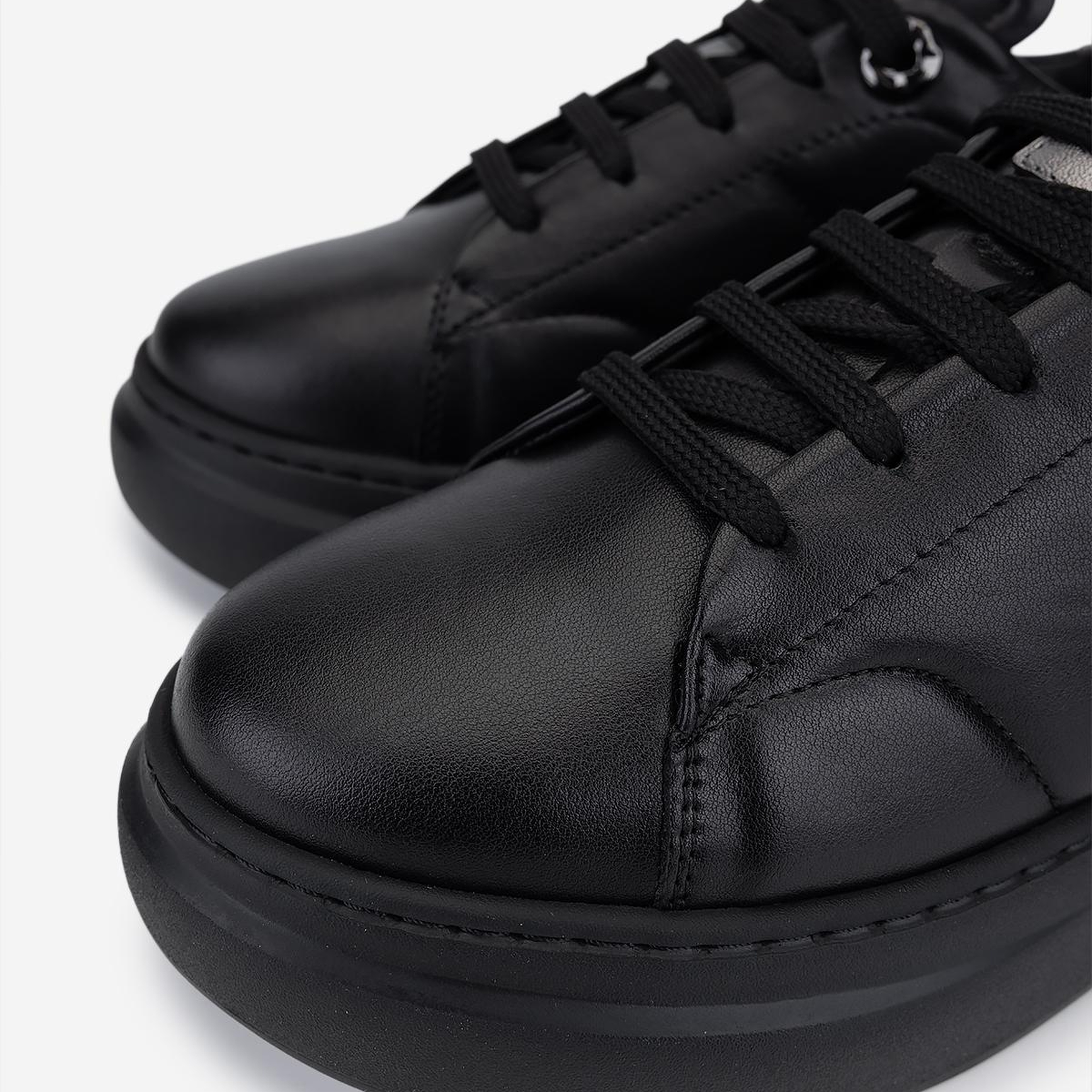 Valmenti Kadın Hakiki Deri Siyah/Antrasit Sneakers & Spor Ayakkabı