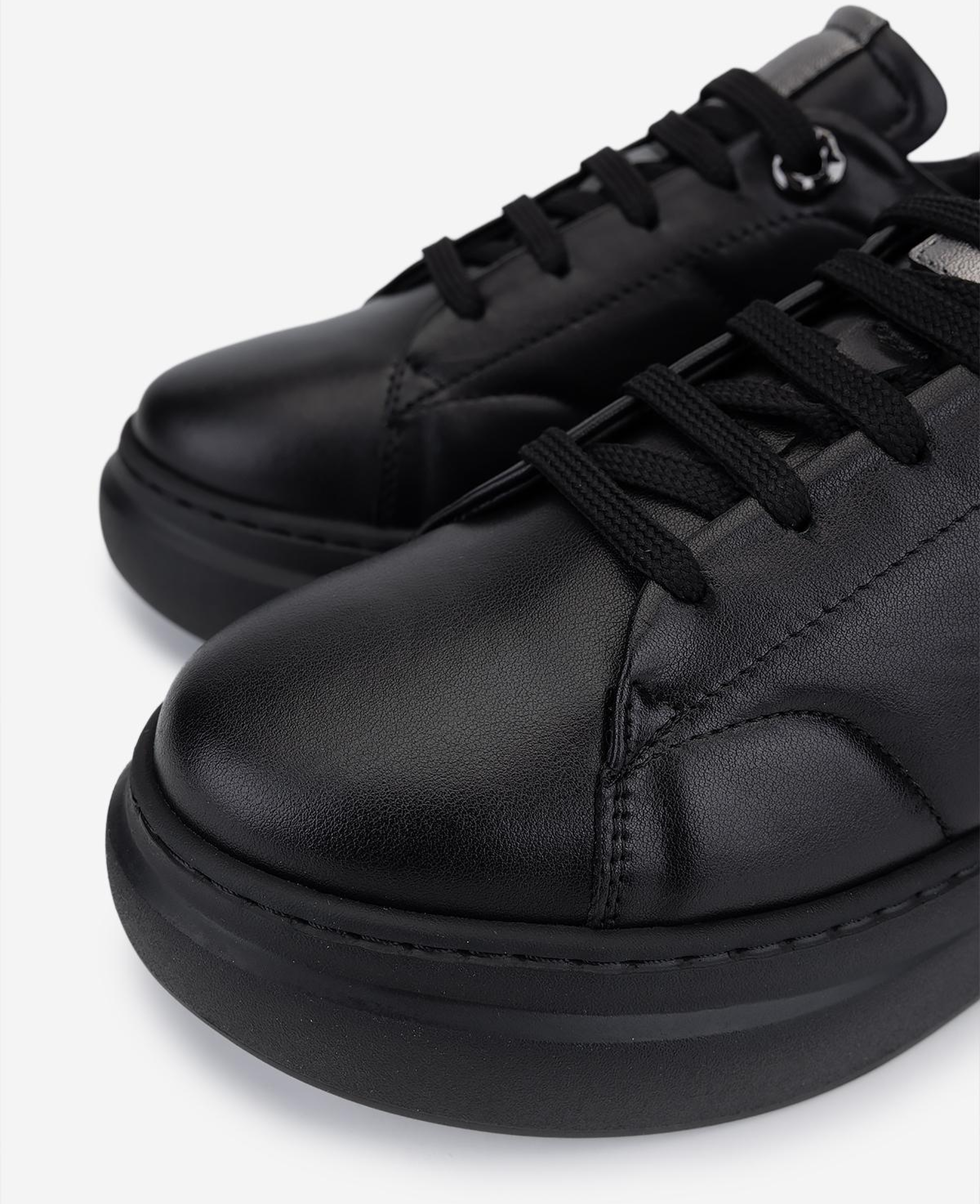 Valmenti Kadın Hakiki Deri Siyah/Antrasit Sneakers & Spor Ayakkabı