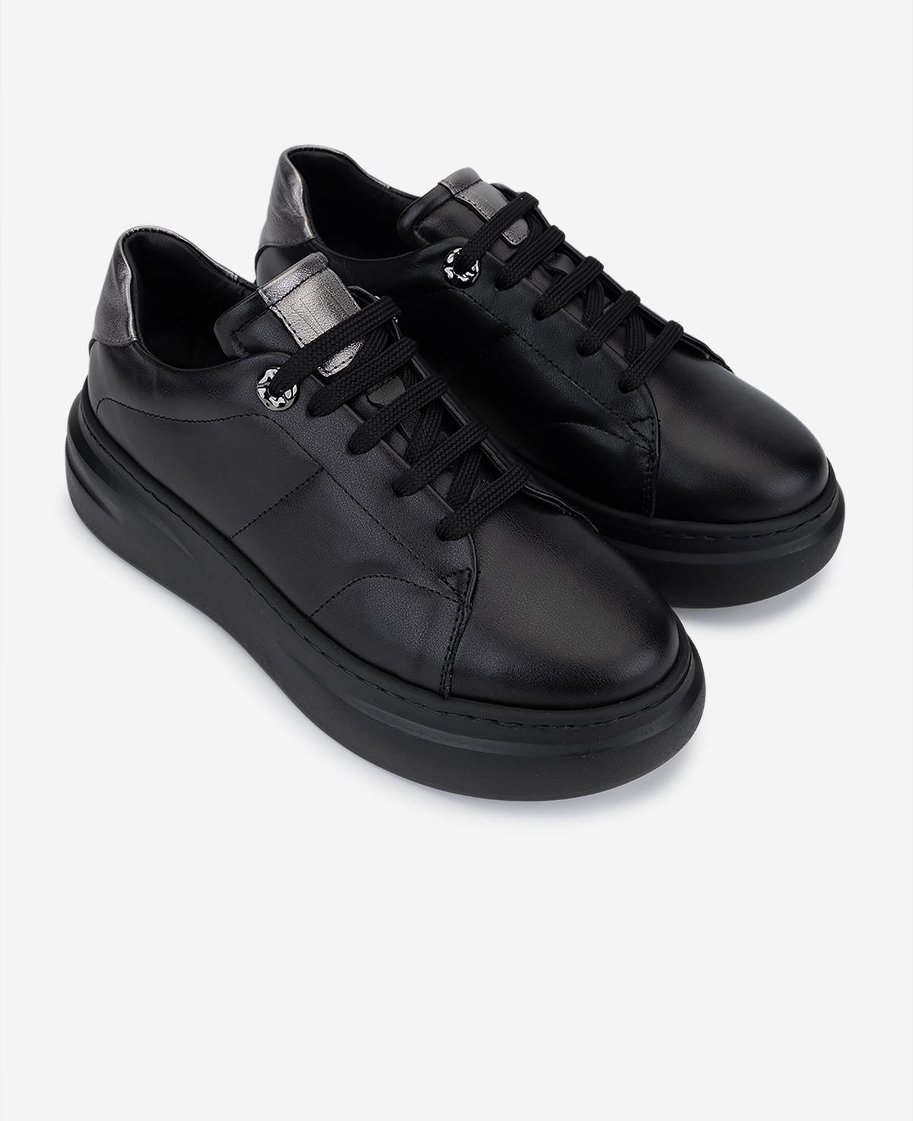 Valmenti Kadın Hakiki Deri Siyah/Antrasit Sneakers & Spor Ayakkabı