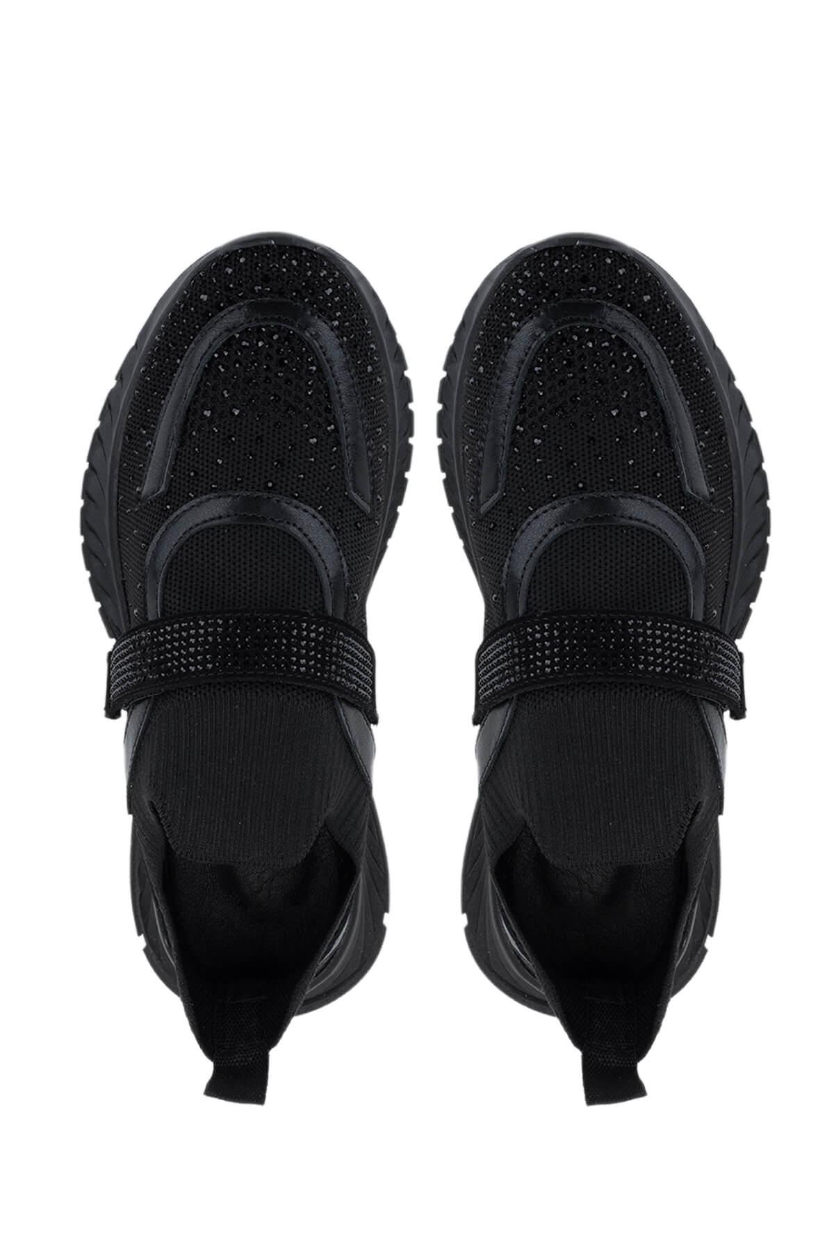 Tamer Tanca Kadın Tekstil Siyah Sneakers & Spor Ayakkabı