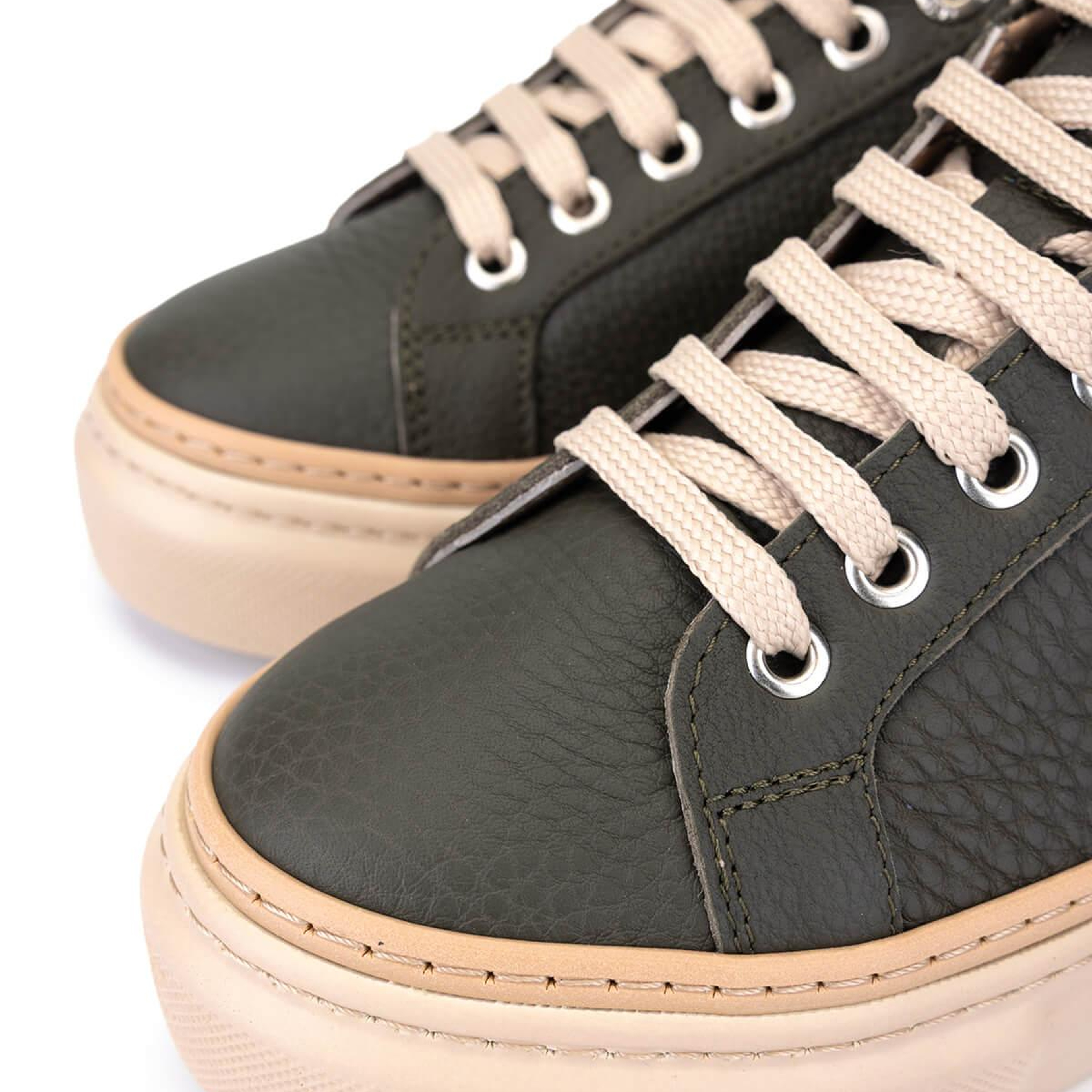 Tamer Tanca Kadın Hakiki Deri Haki Sneakers & Spor Ayakkabı