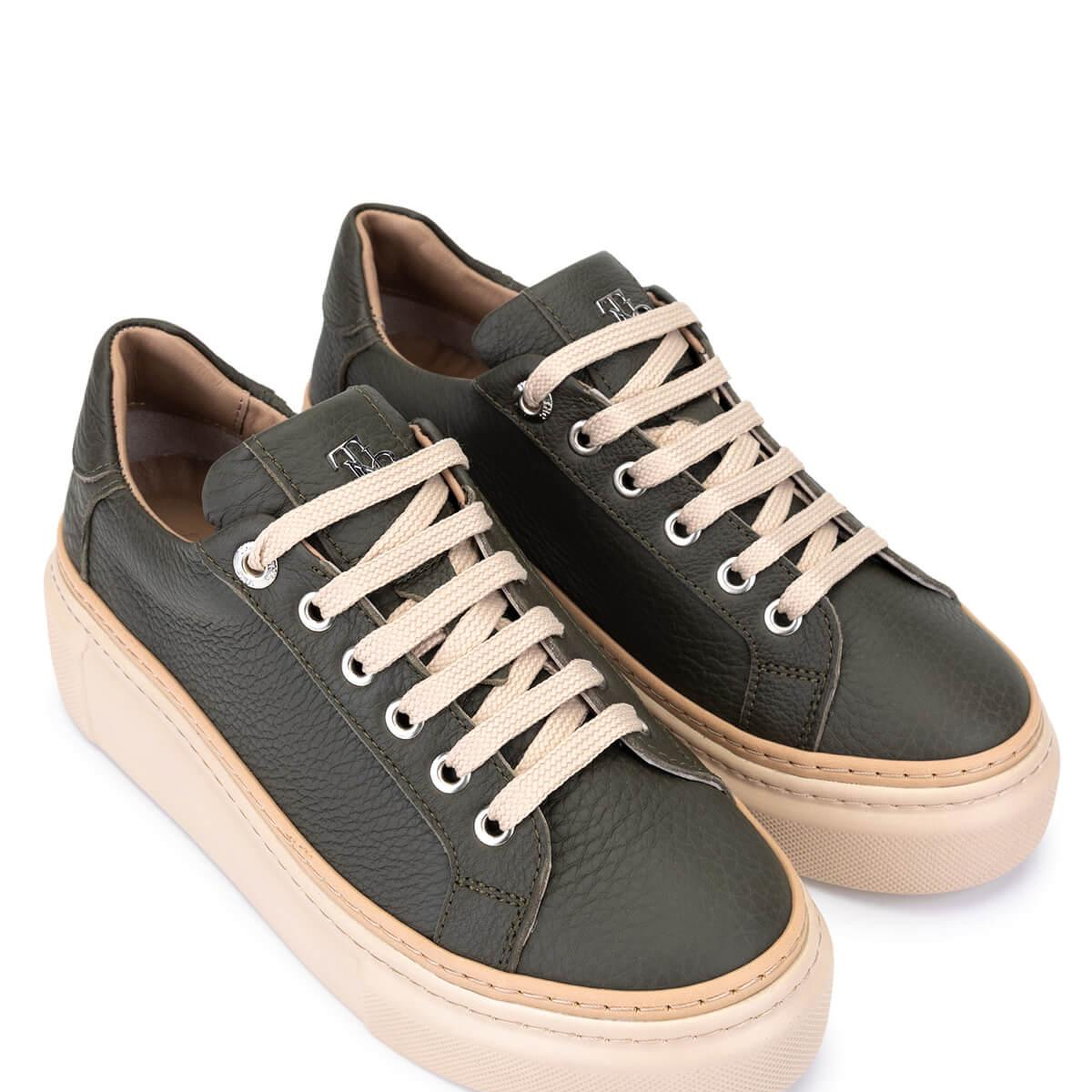 Tamer Tanca Kadın Hakiki Deri Haki Sneakers & Spor Ayakkabı