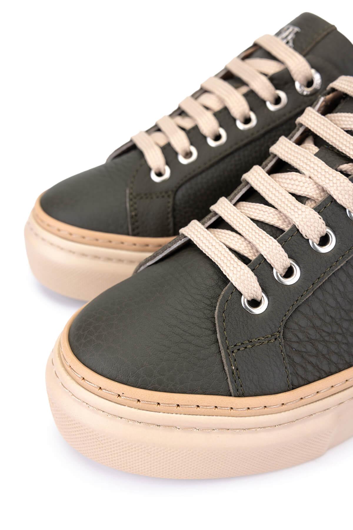 Tamer Tanca Kadın Hakiki Deri Haki Sneakers & Spor Ayakkabı