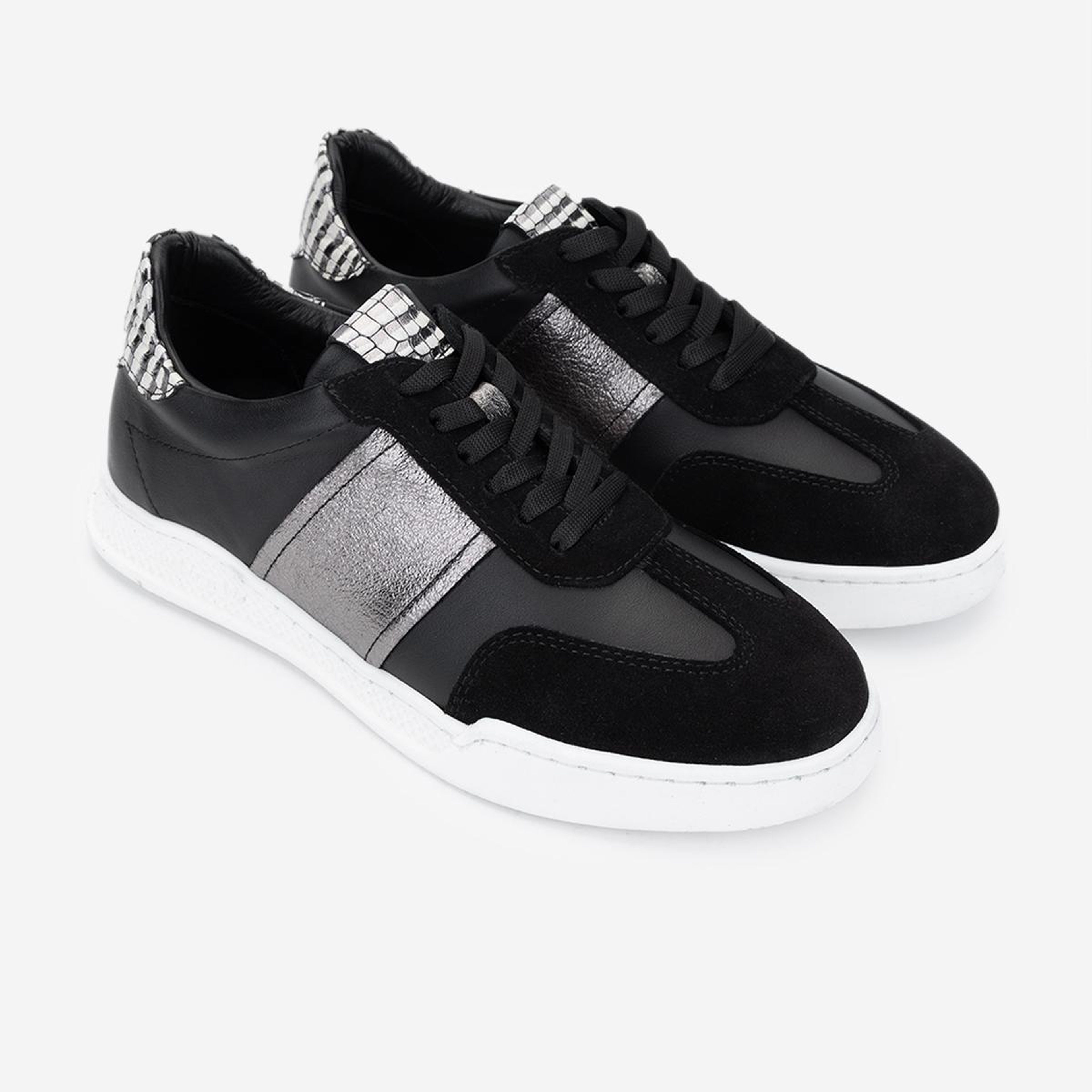 Valmenti Kadın Hakiki Deri Siyah Sneakers & Spor Ayakkabı