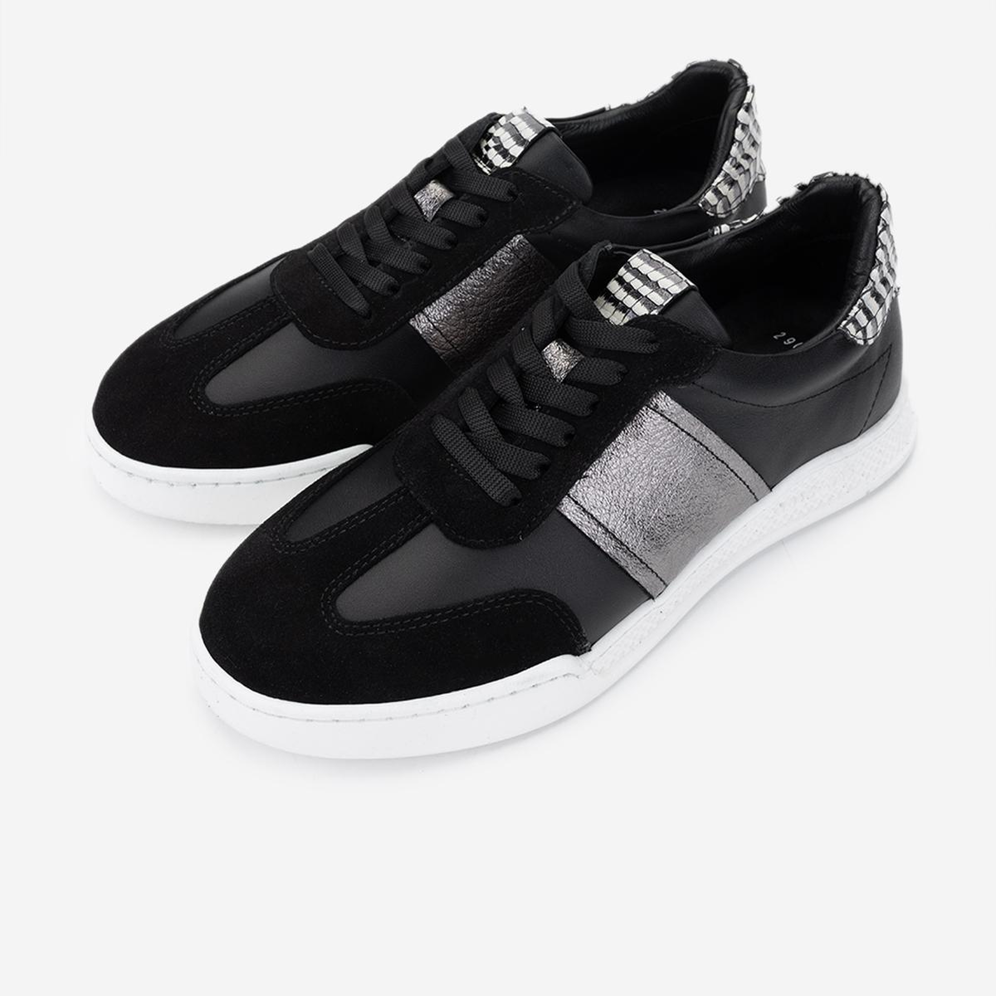 Valmenti Kadın Hakiki Deri Siyah Sneakers & Spor Ayakkabı