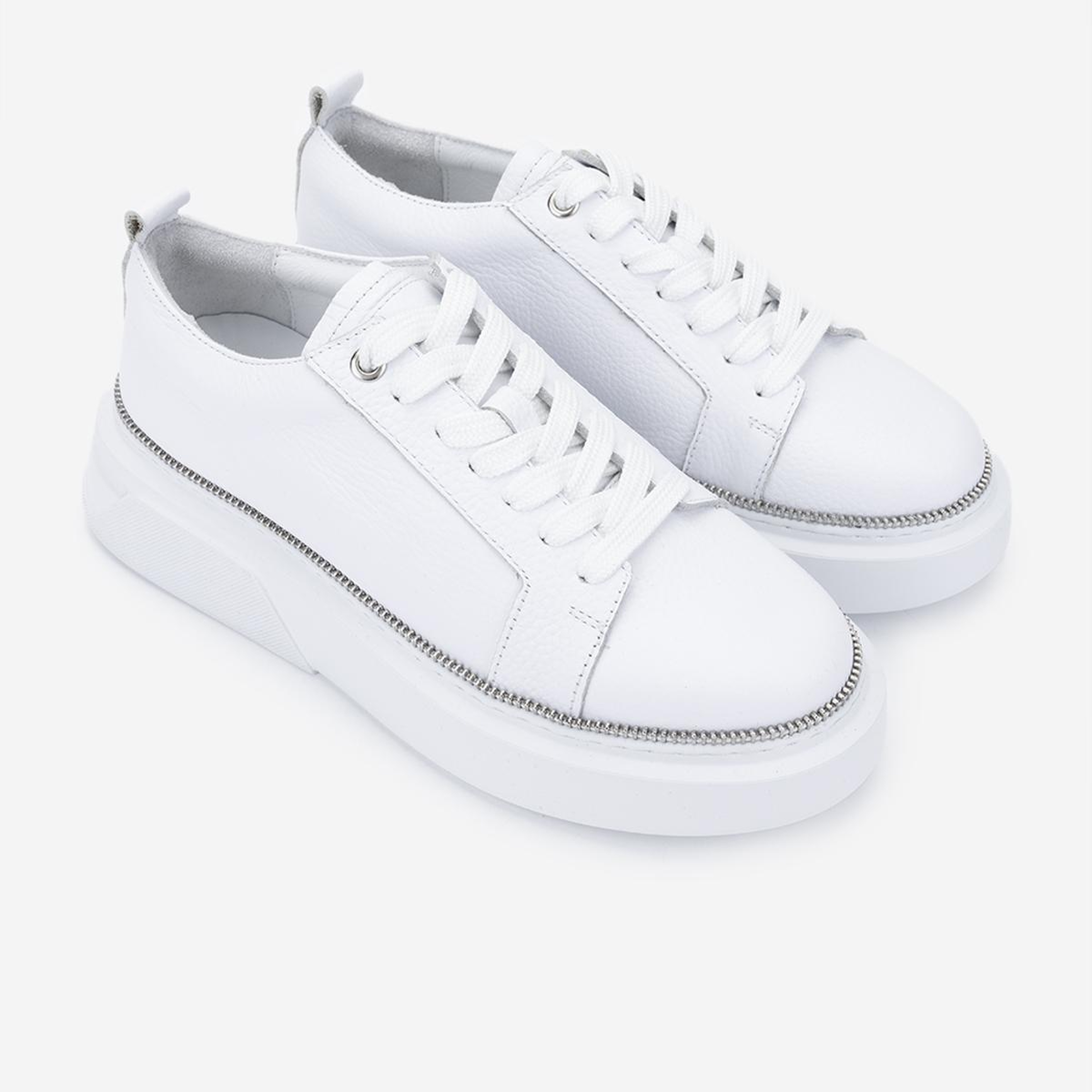 Valmenti Kadın Hakiki Deri Beyaz Sneakers & Spor Ayakkabı