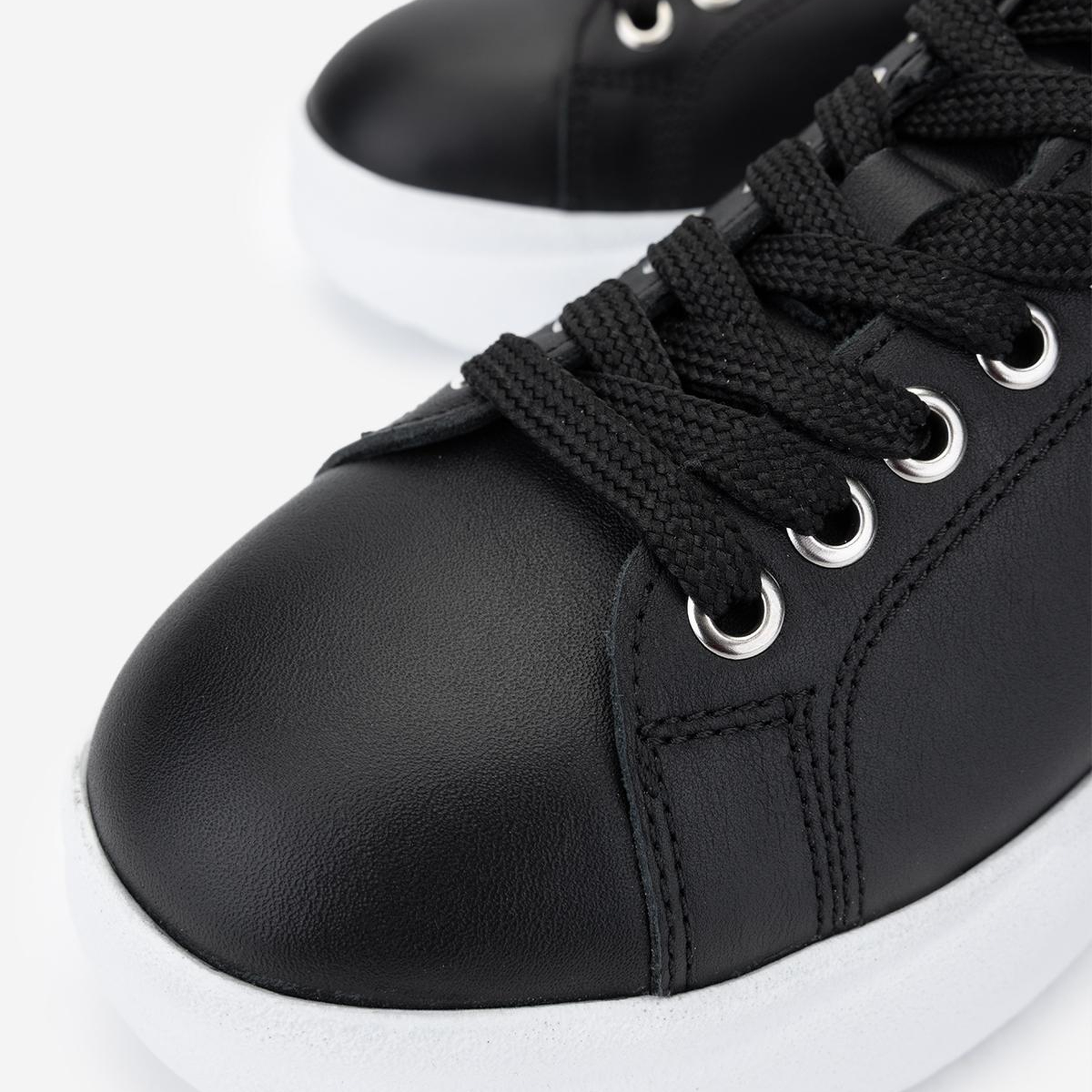 Valmenti Kadın Hakiki Deri Siyah Sneakers & Spor Ayakkabı