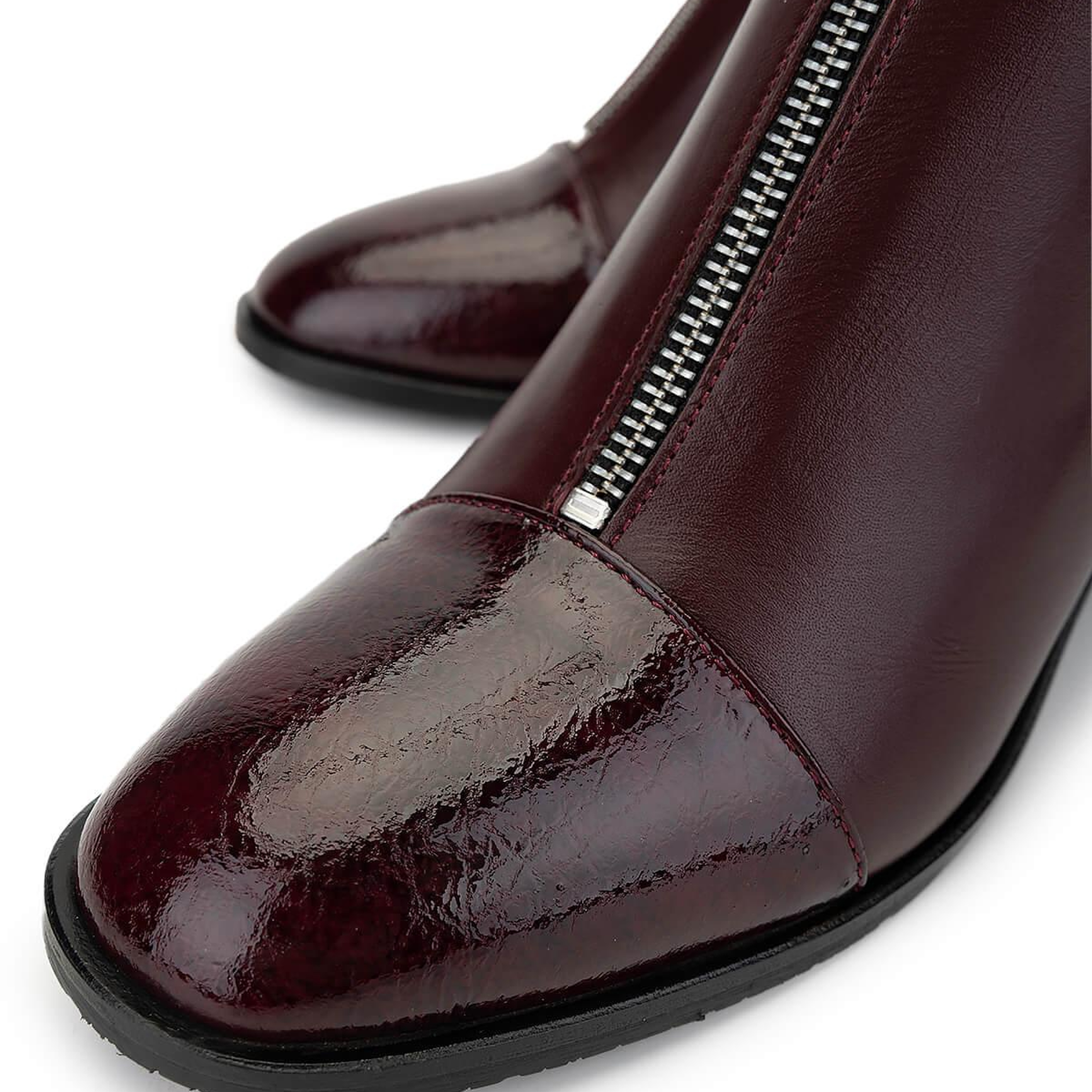 Tamer Tanca Kadın Hakiki Deri Bordo Topuklu Bot