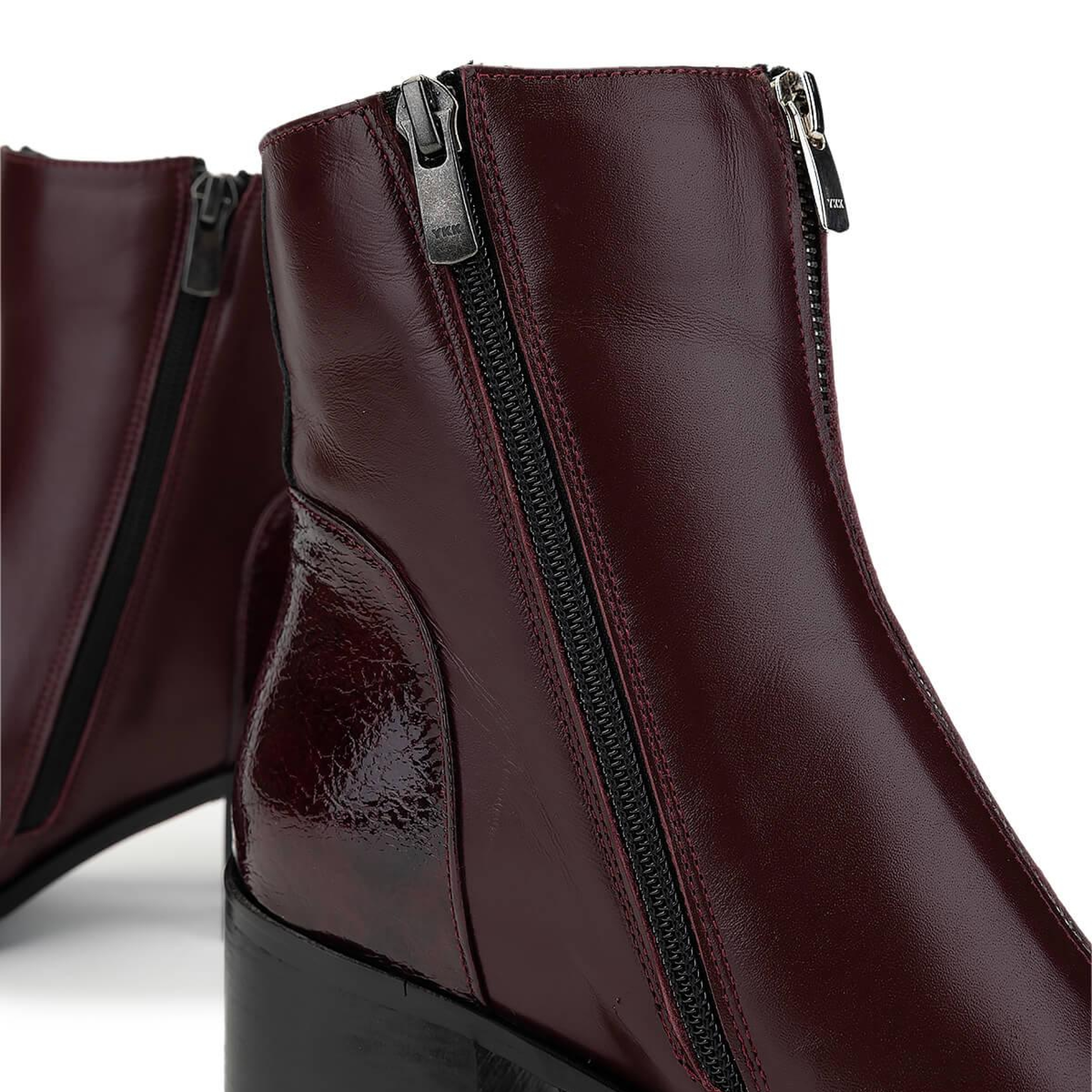 Tamer Tanca Kadın Hakiki Deri Bordo Topuklu Bot