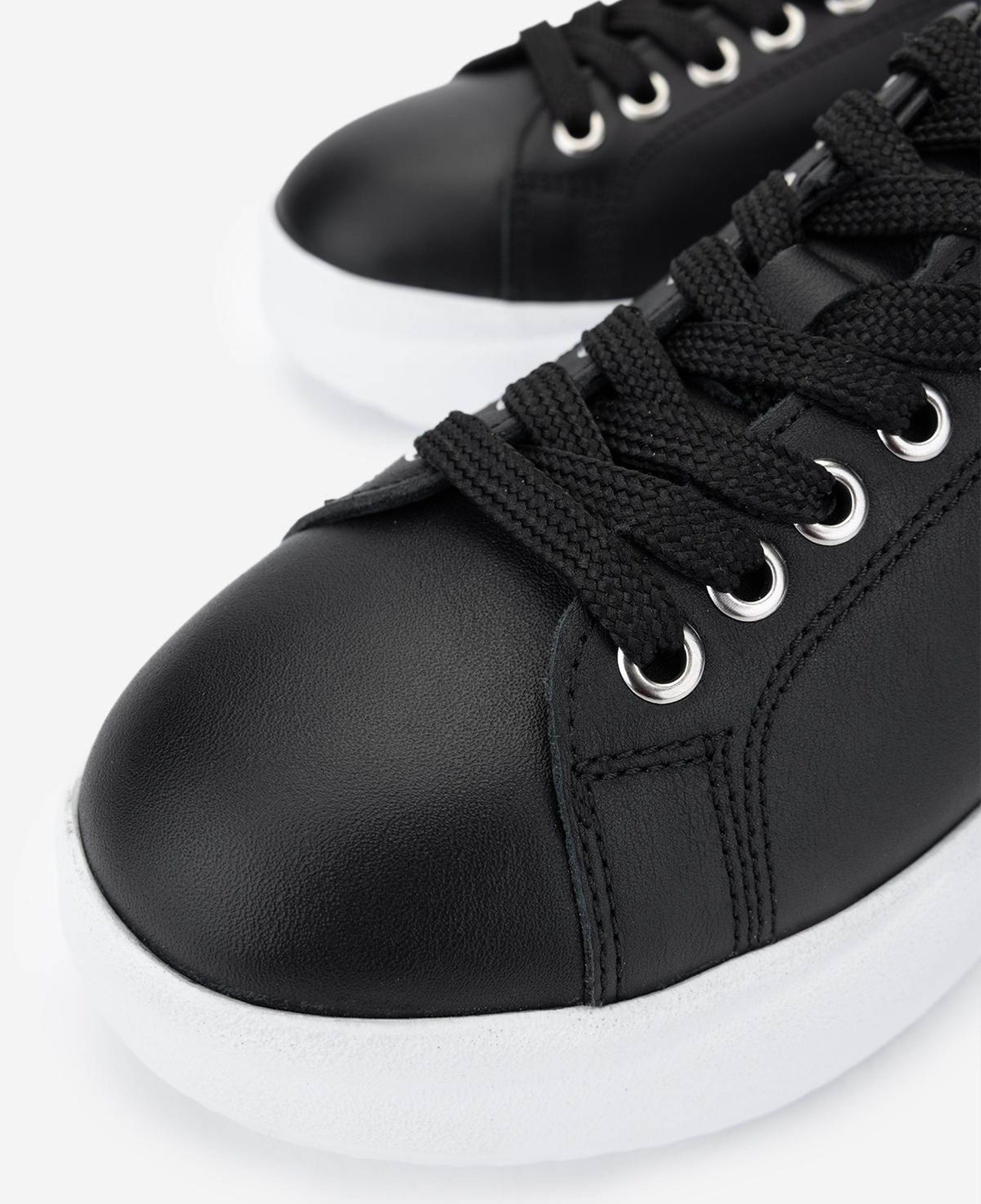 Valmenti Kadın Hakiki Deri Siyah Sneakers & Spor Ayakkabı