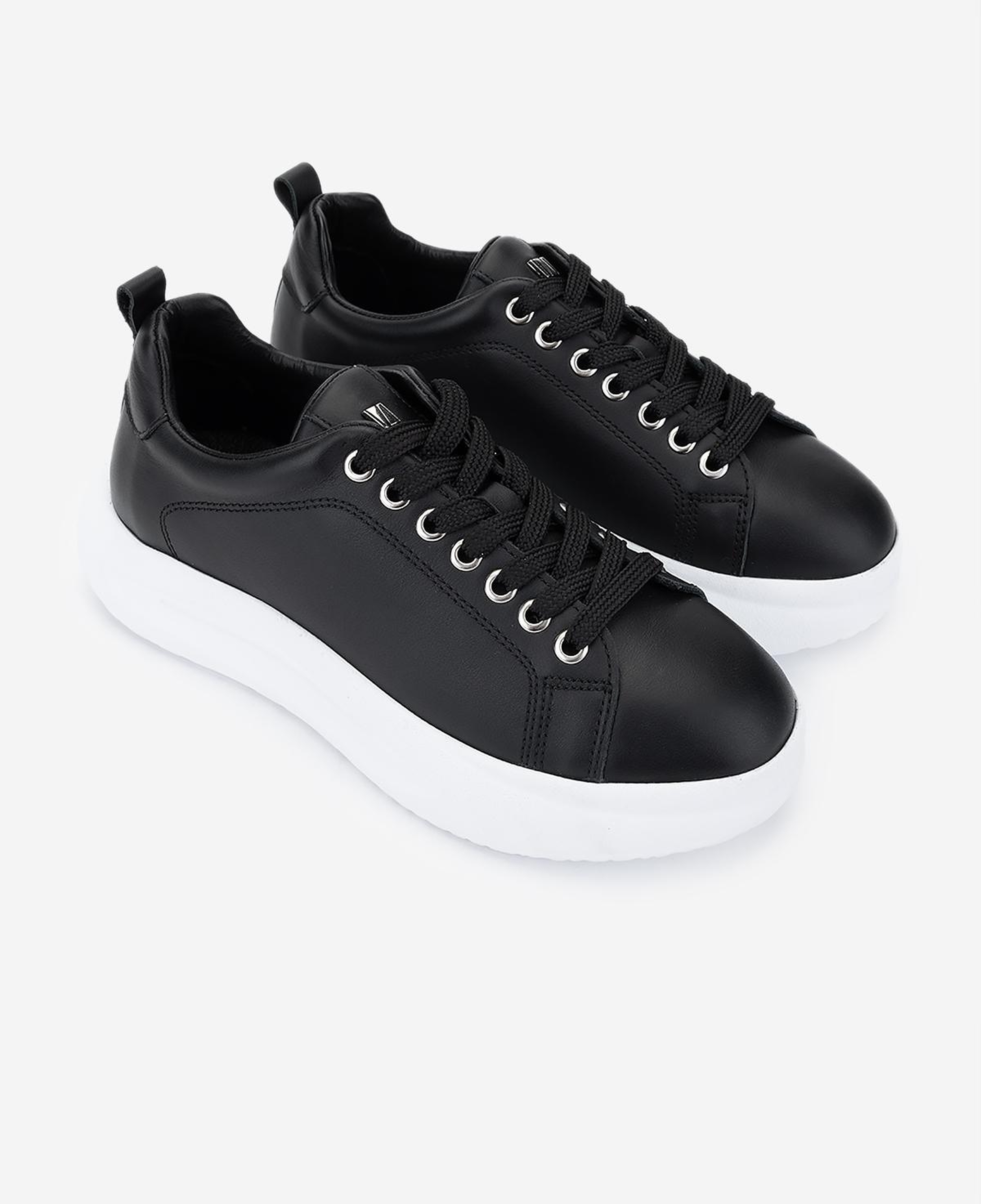 Valmenti Kadın Hakiki Deri Siyah Sneakers & Spor Ayakkabı