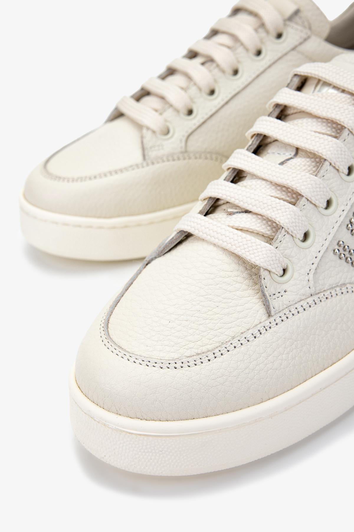 Valmenti Kadın Hakiki Deri Bej Floter Sneakers & Spor Ayakkabı