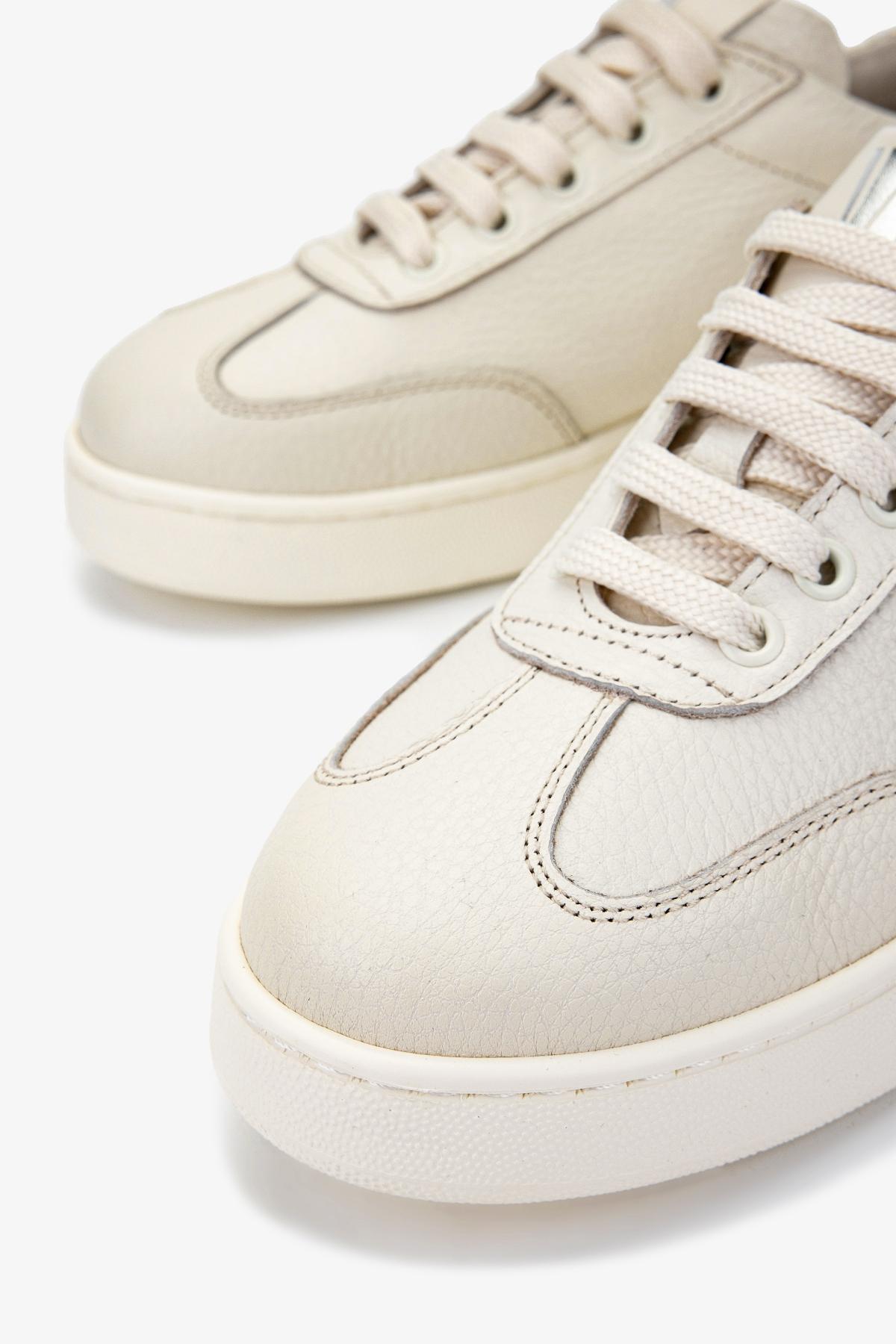 Valmenti Kadın Hakiki Deri Bej Floter Sneakers & Spor Ayakkabı