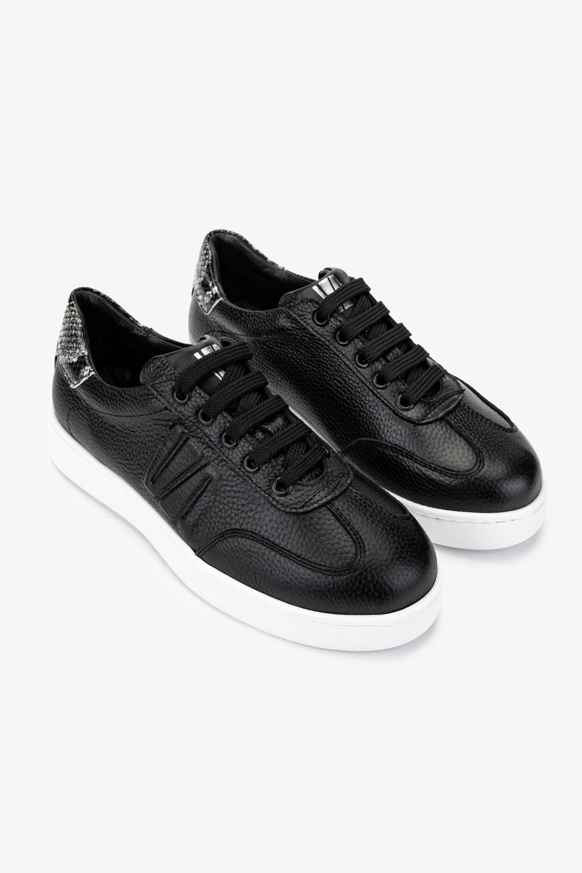 Valmenti Kadın Hakiki Deri Siyah Floter Sneakers & Spor Ayakkabı