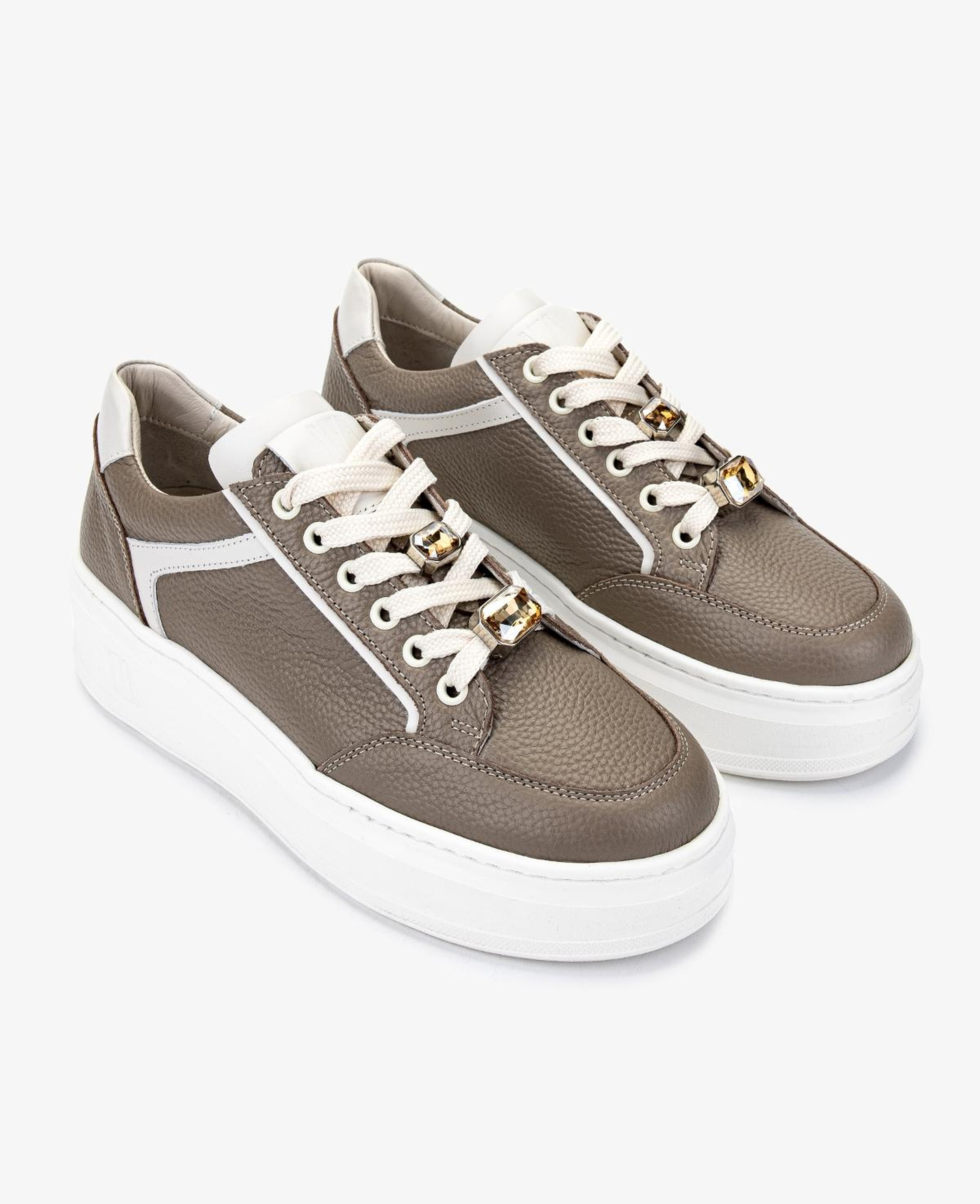 Valmenti Kadın Hakiki Deri Vizon Sneakers & Spor Ayakkabı