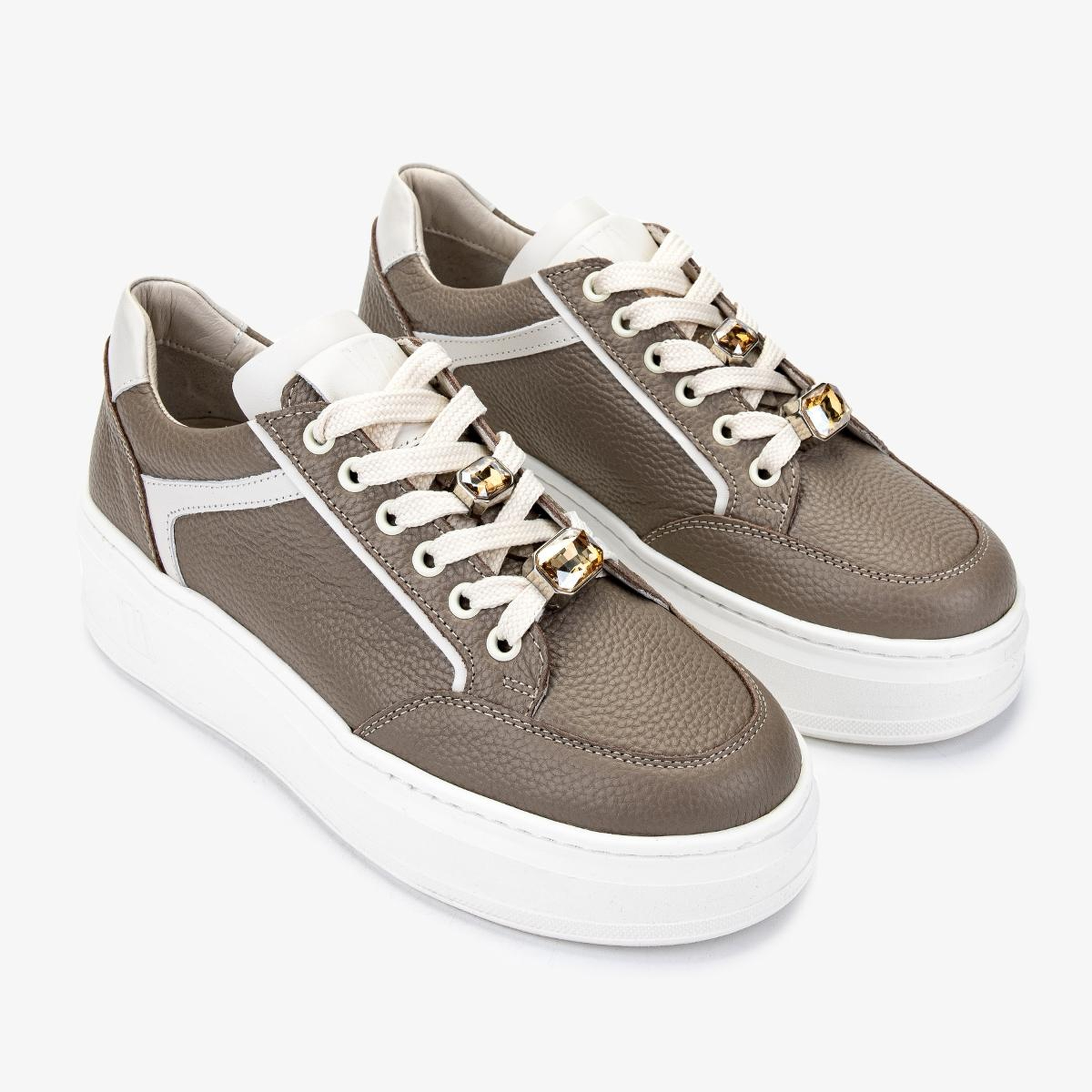 Valmenti Kadın Hakiki Deri Vizon Sneakers & Spor Ayakkabı