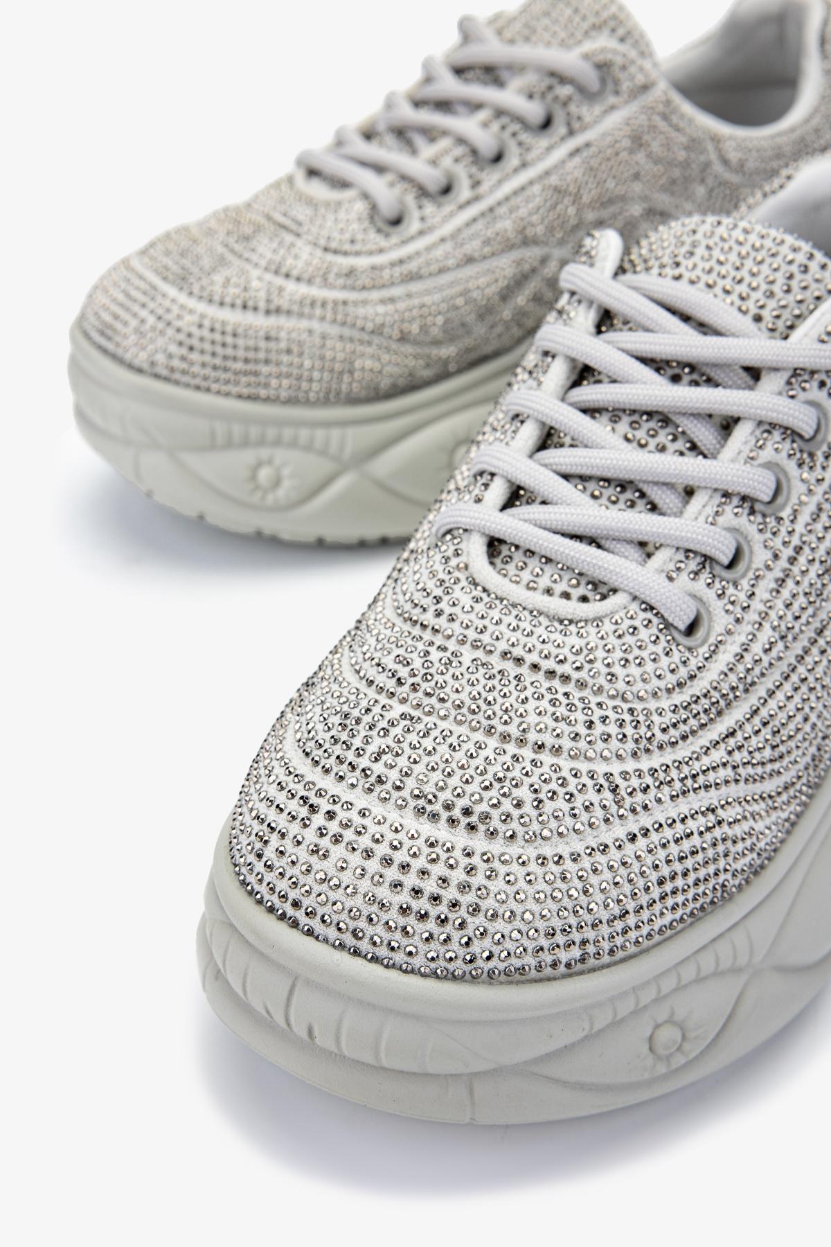 Valmenti Kadın Suni Deri Gri Sneakers & Spor Ayakkabı