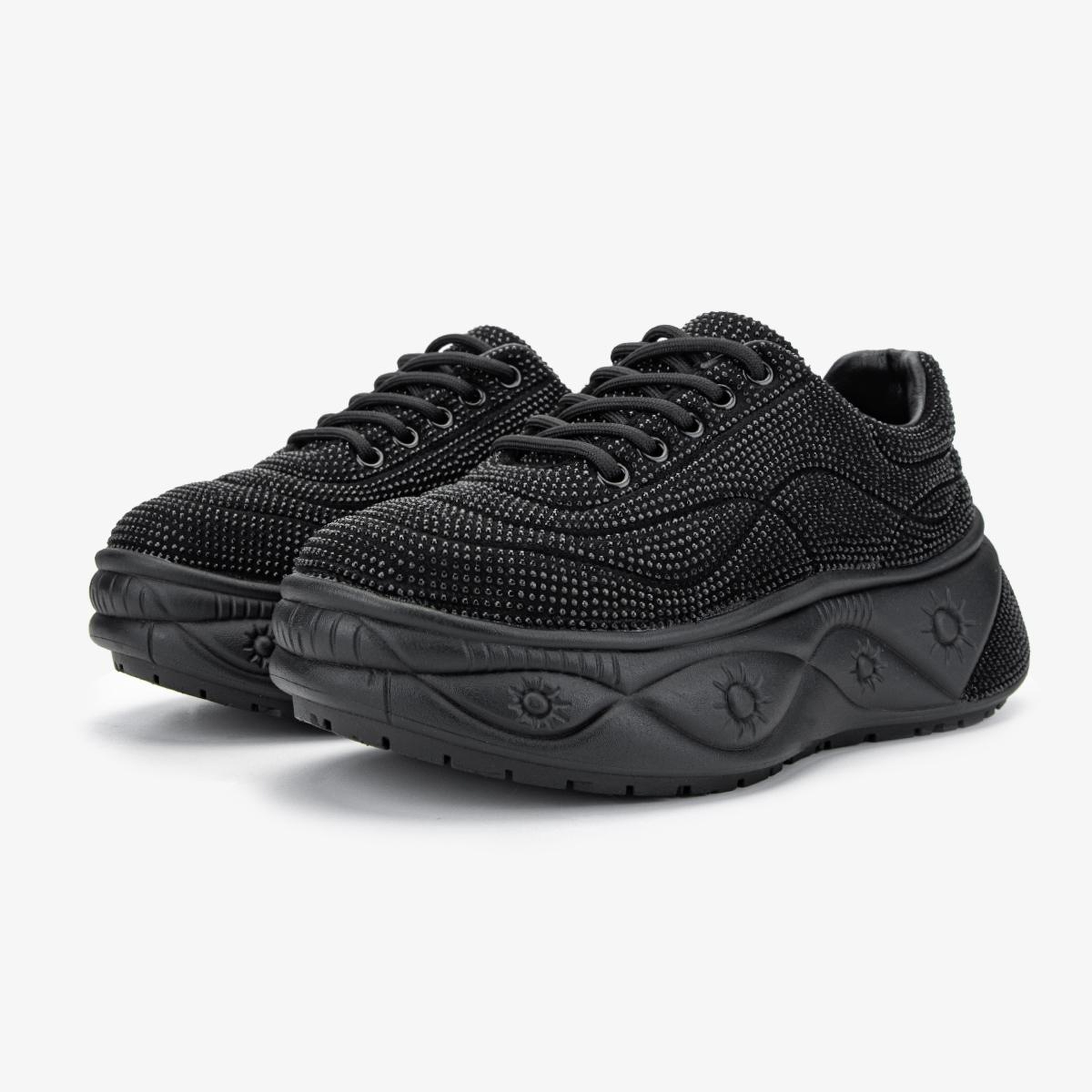 Valmenti Kadın Suni Deri Siyah Sneakers & Spor Ayakkabı