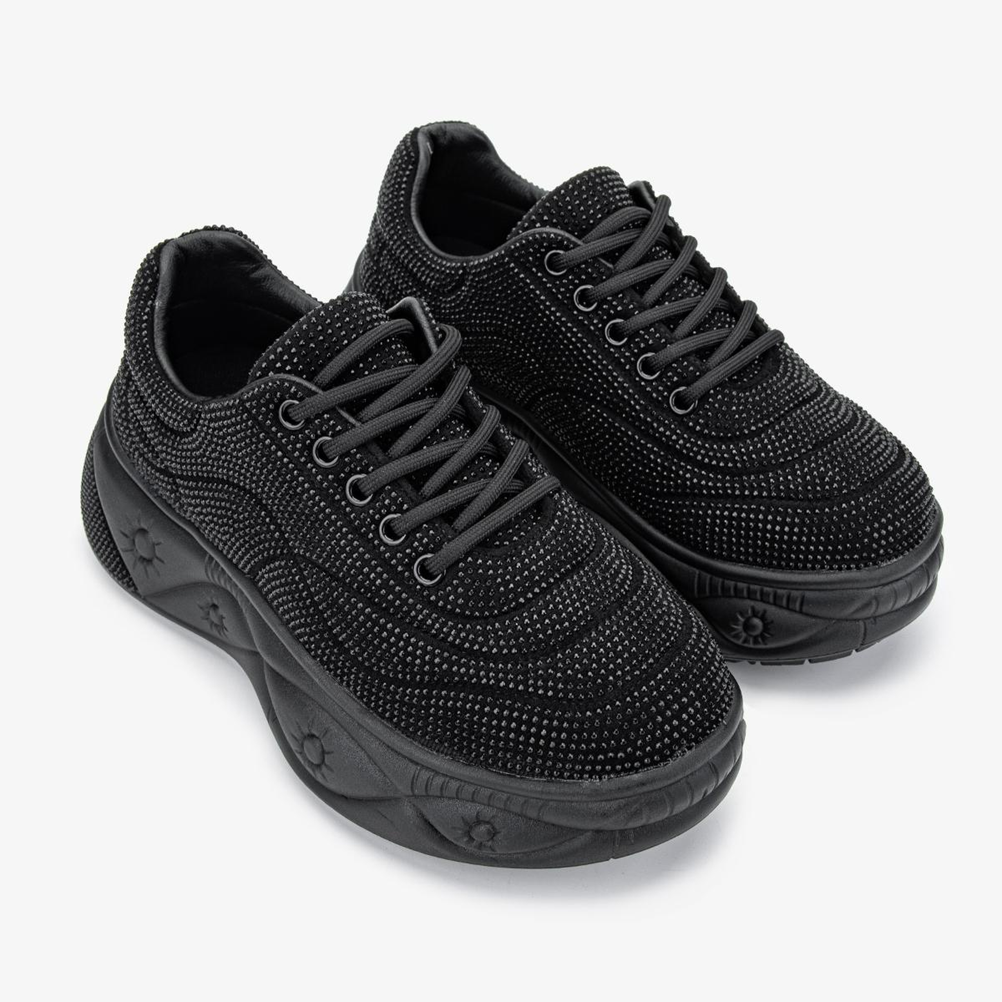 Valmenti Kadın Suni Deri Siyah Sneakers & Spor Ayakkabı