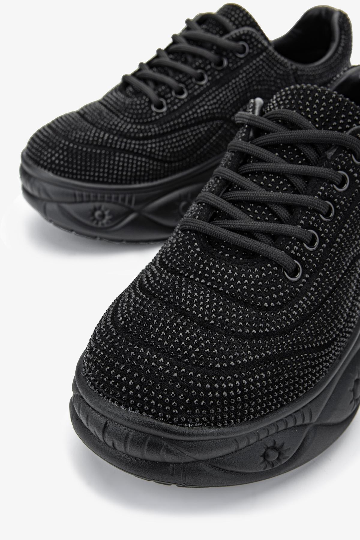 Valmenti Kadın Suni Deri Siyah Sneakers & Spor Ayakkabı