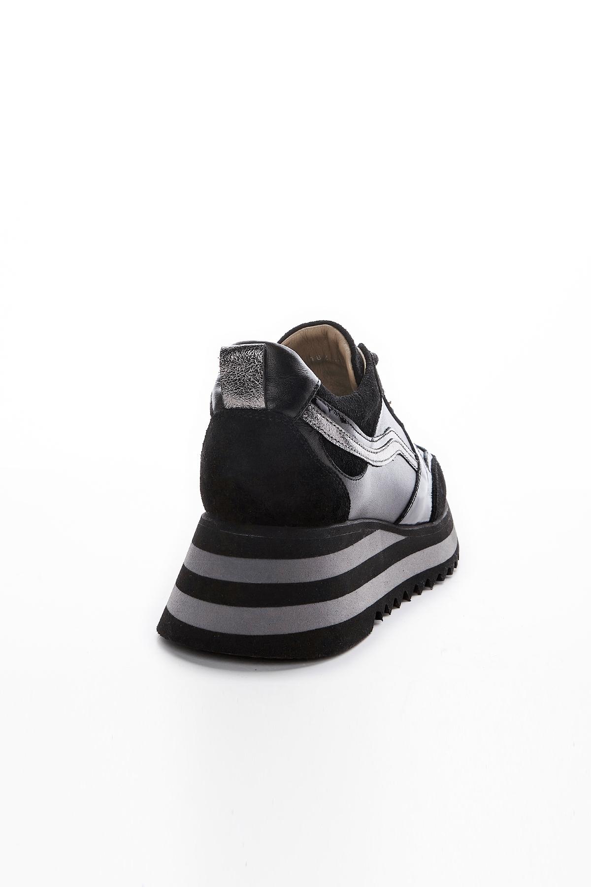 Valmenti Kadın Hakiki Deri Siyah Sneakers & Spor Ayakkabı