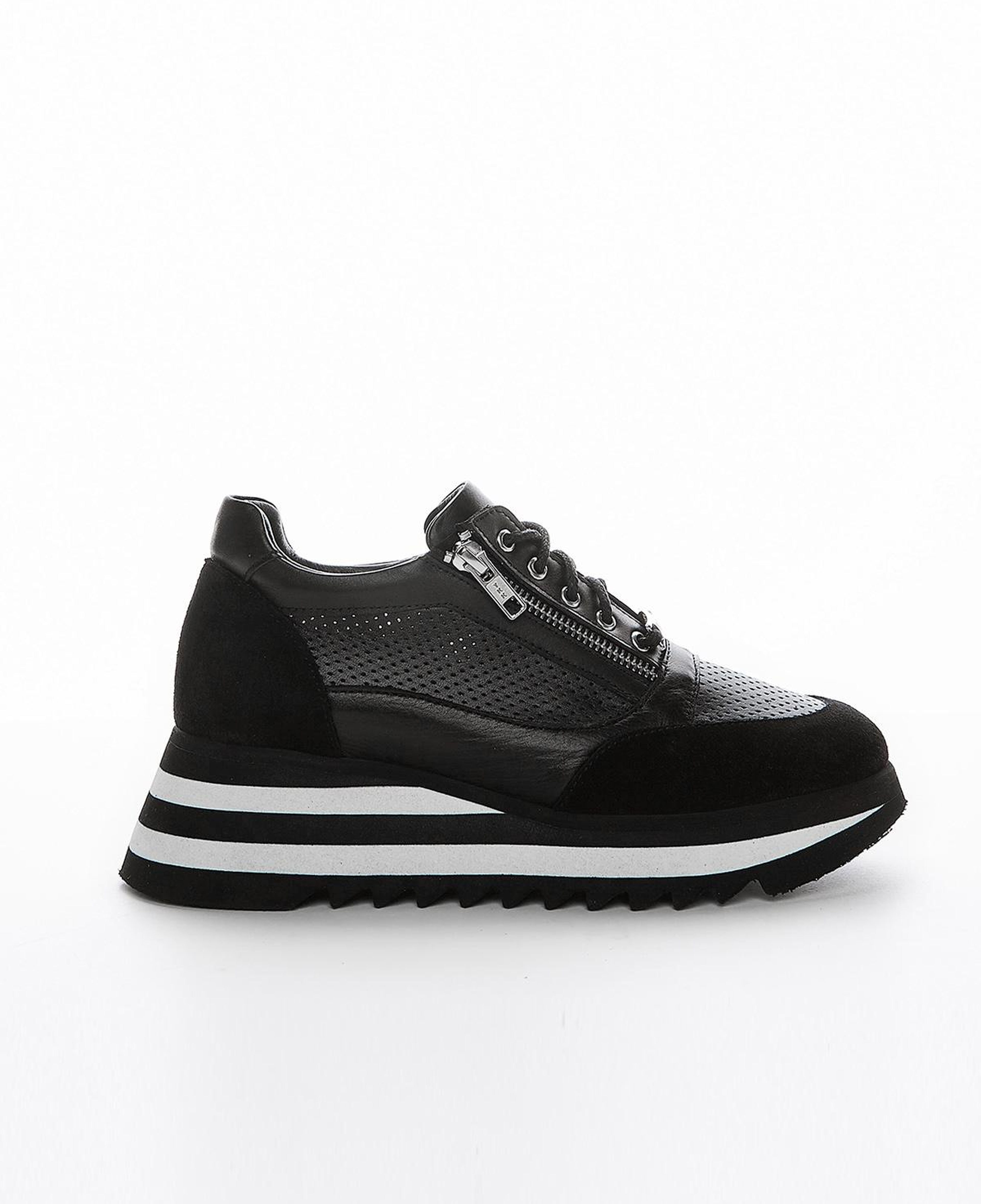 Valmenti Kadın Hakiki Deri Siyah Sneakers & Spor Ayakkabı