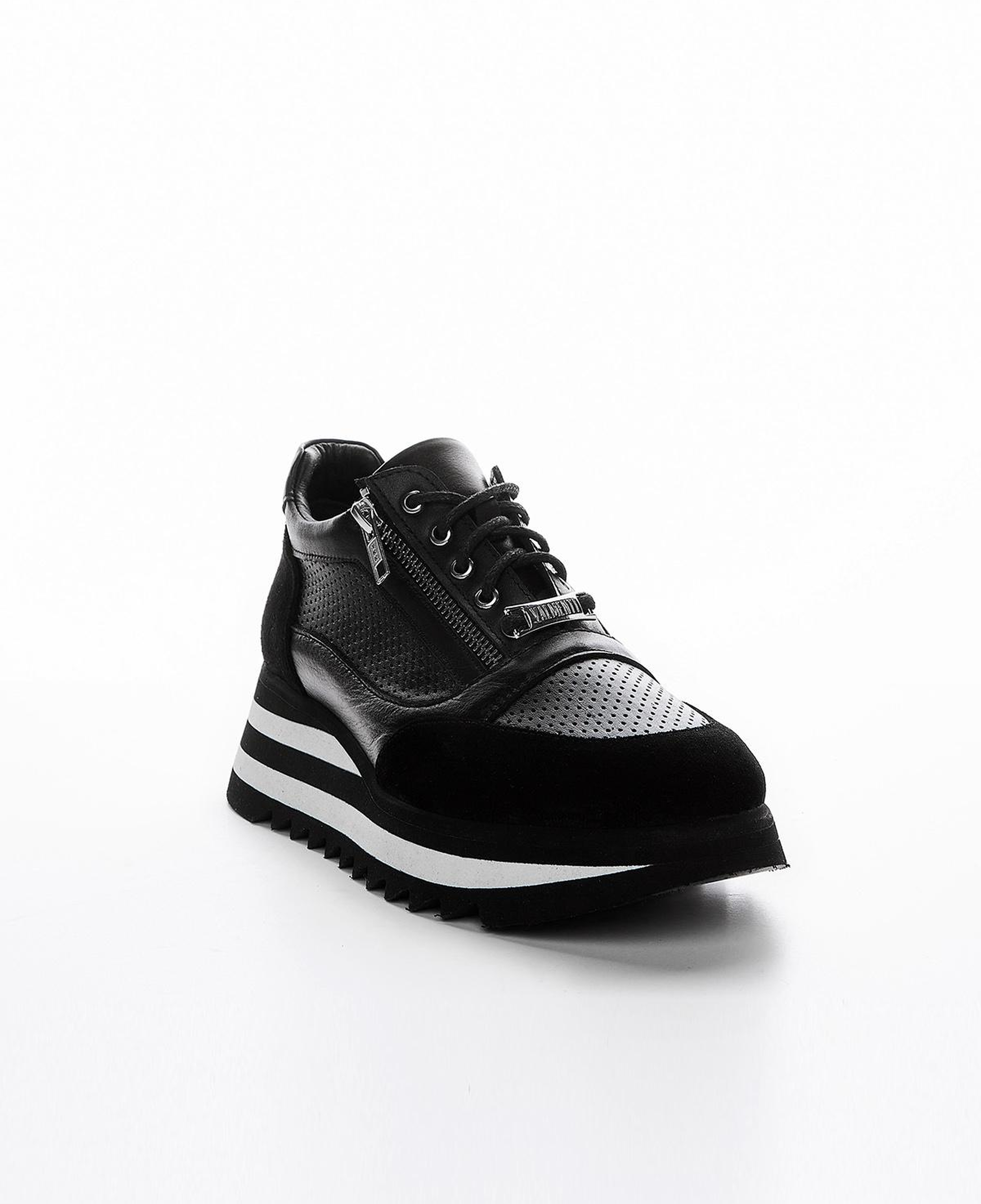 Valmenti Kadın Hakiki Deri Siyah Sneakers & Spor Ayakkabı