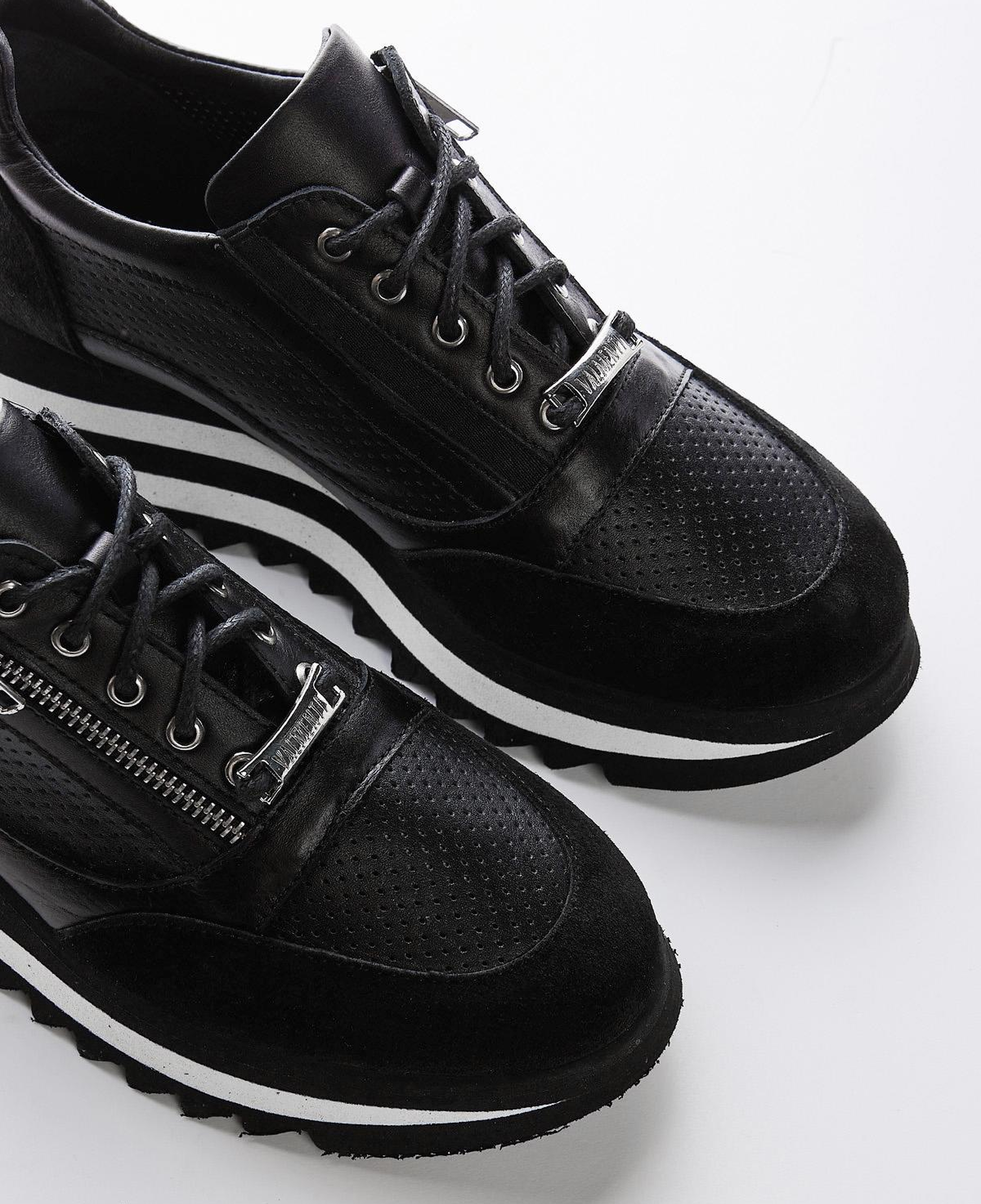 Valmenti Kadın Hakiki Deri Siyah Sneakers & Spor Ayakkabı